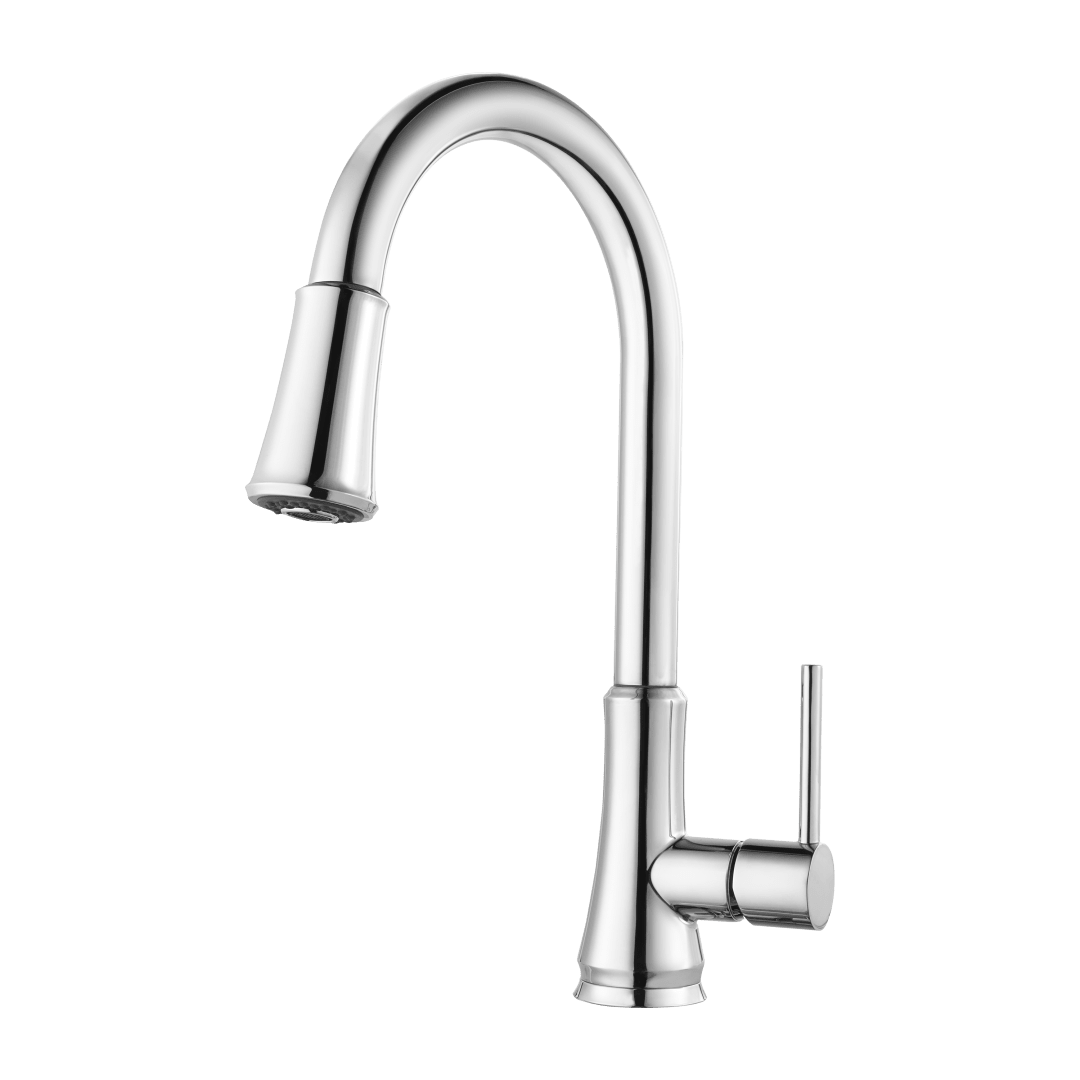 Pfirst Series 1-Handle Pull-Down Kitchen Faucet in Polished Chrome