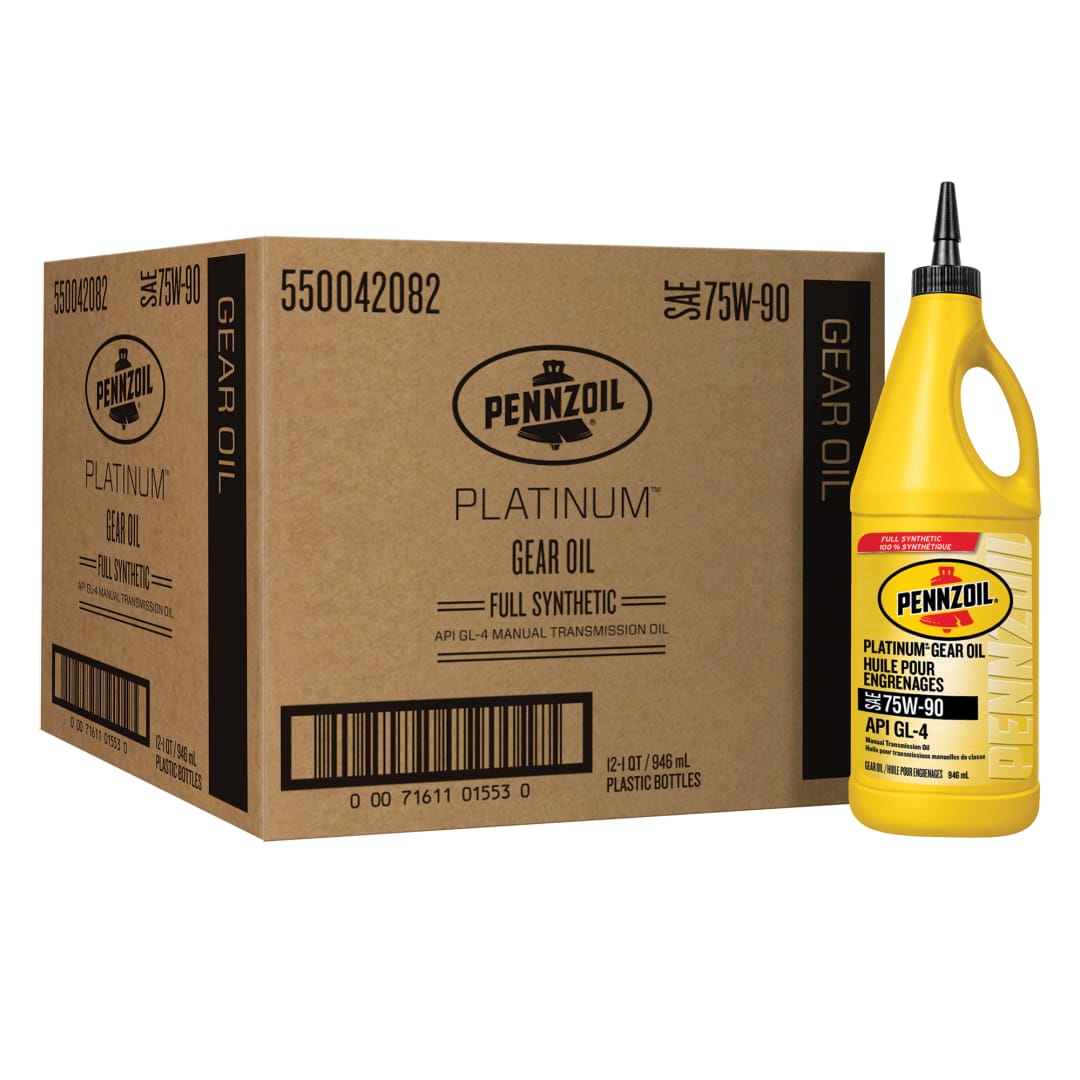 Pennzoil Platinum 75W-90 Gear Oil, 1 Quart Litre (12 Pack)
