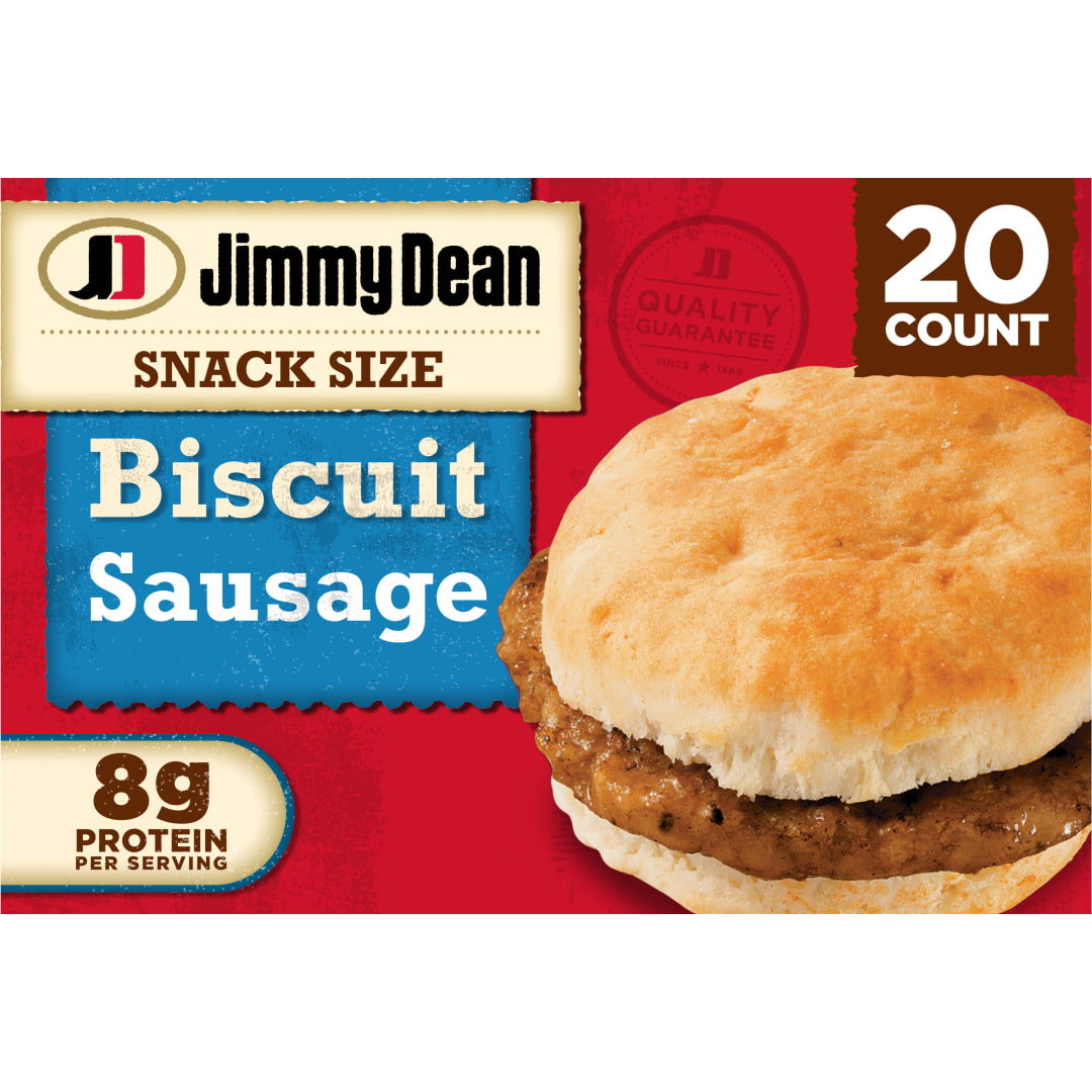 Jimmy Dean Snack Size Biscuit Breakfast Sandwiches with Sausage, Frozen, 20 Count