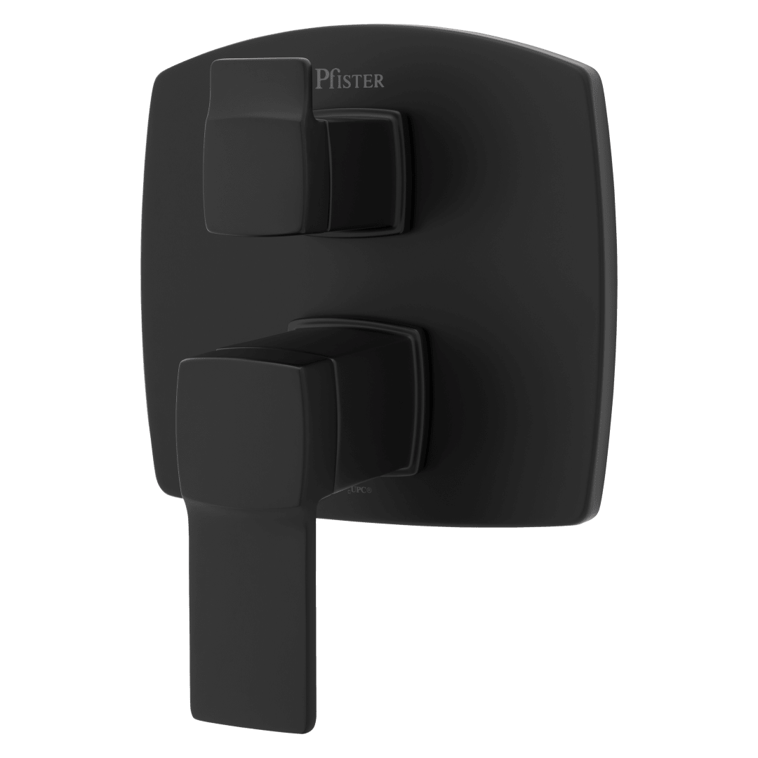 Deckard Stacked Diverter Trim Kit in Matte Black