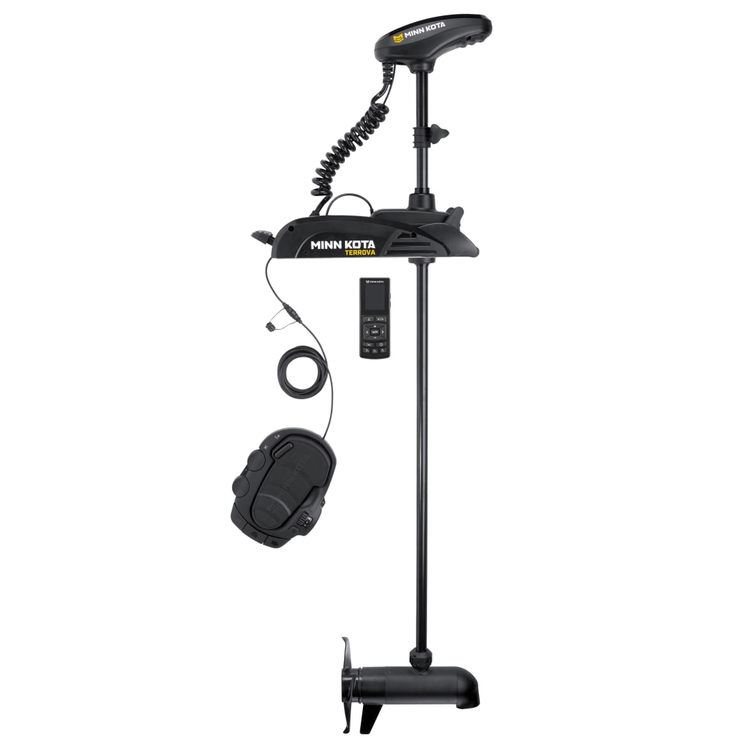 Minn Kota Terrova Trolling Motor, 24V, 80 lb Thrust, 60" Shaft, with Humminbird Imaging - Dual Spectrum CHIRP, Wireless Remote, Foot Pedal