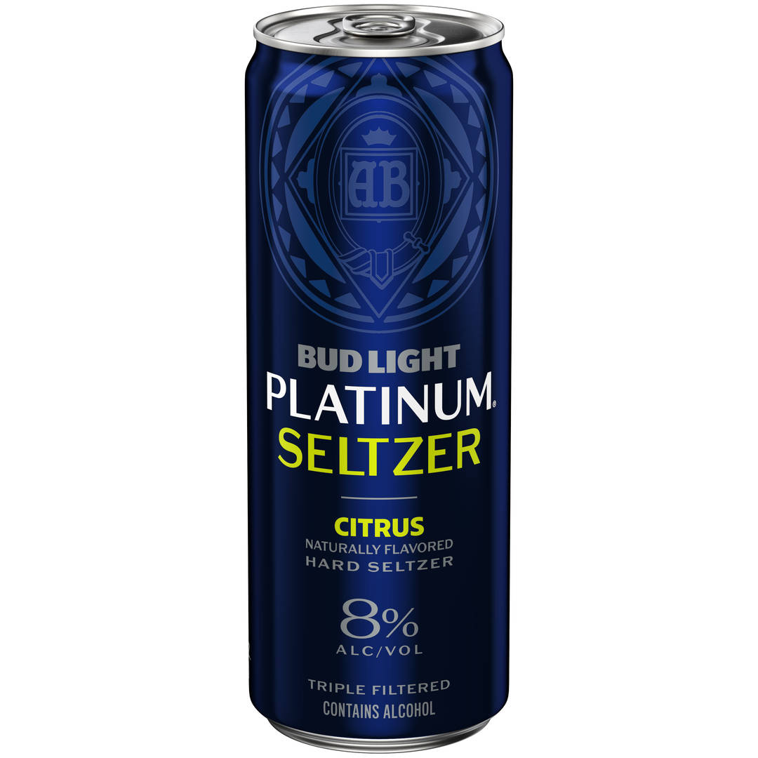 Bud Light Platinum Seltzer Citrus 12 oz Single CAN Sleek 8ABV - Gloss Varnish