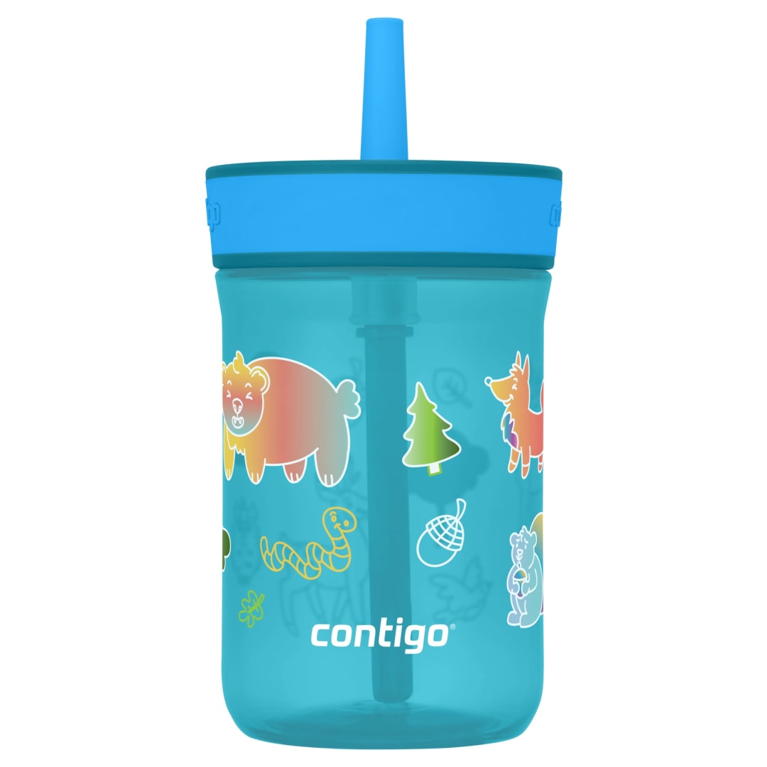 Contigo® Kids Leighton Spill-Proof Tumbler with Straw, Juniper Forest Harvest, 14 oz