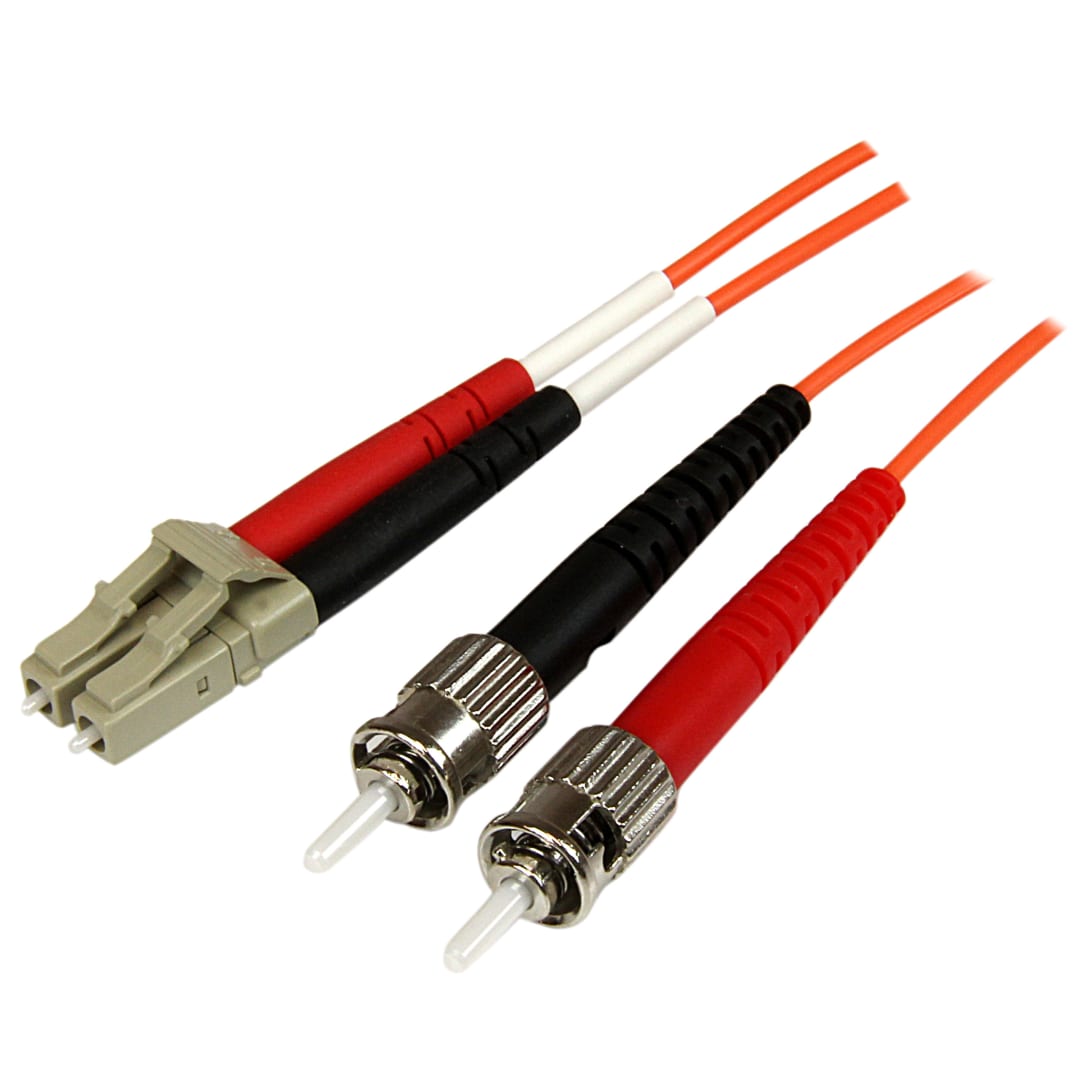 2m 50 Micron Multimode Fiber Optic Cord LC-ST OFNP