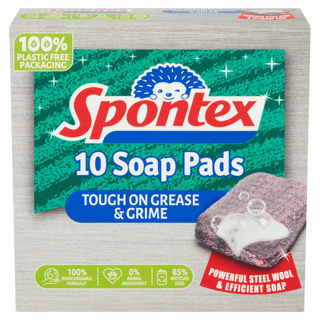 Spontex 10 estropajos con jabón | Eficaces contra la grasa y la suciedad