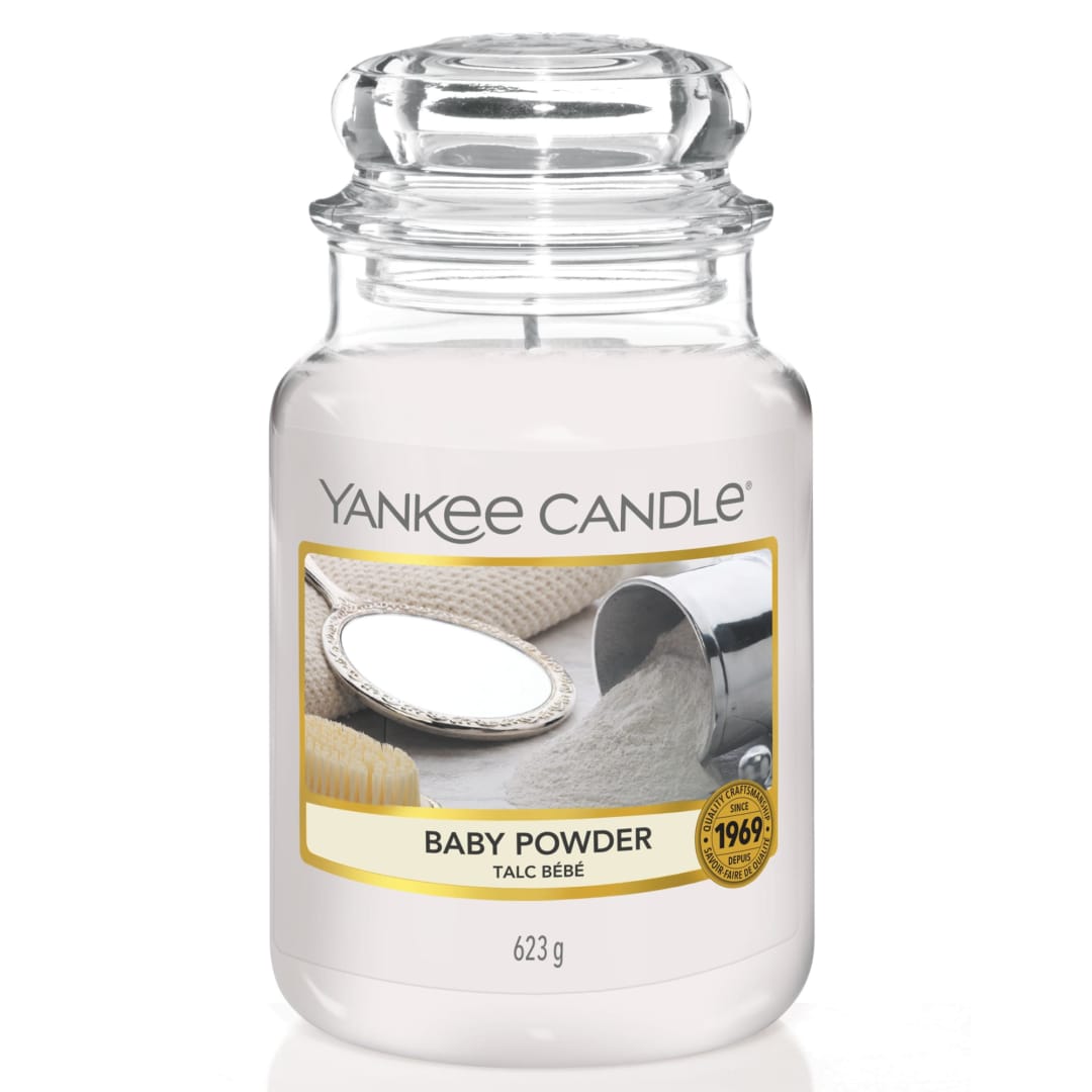 Yankee Candle® Scented Candle | Baby Powder Large Jar Candle | Burn Time: up to 150 Hours