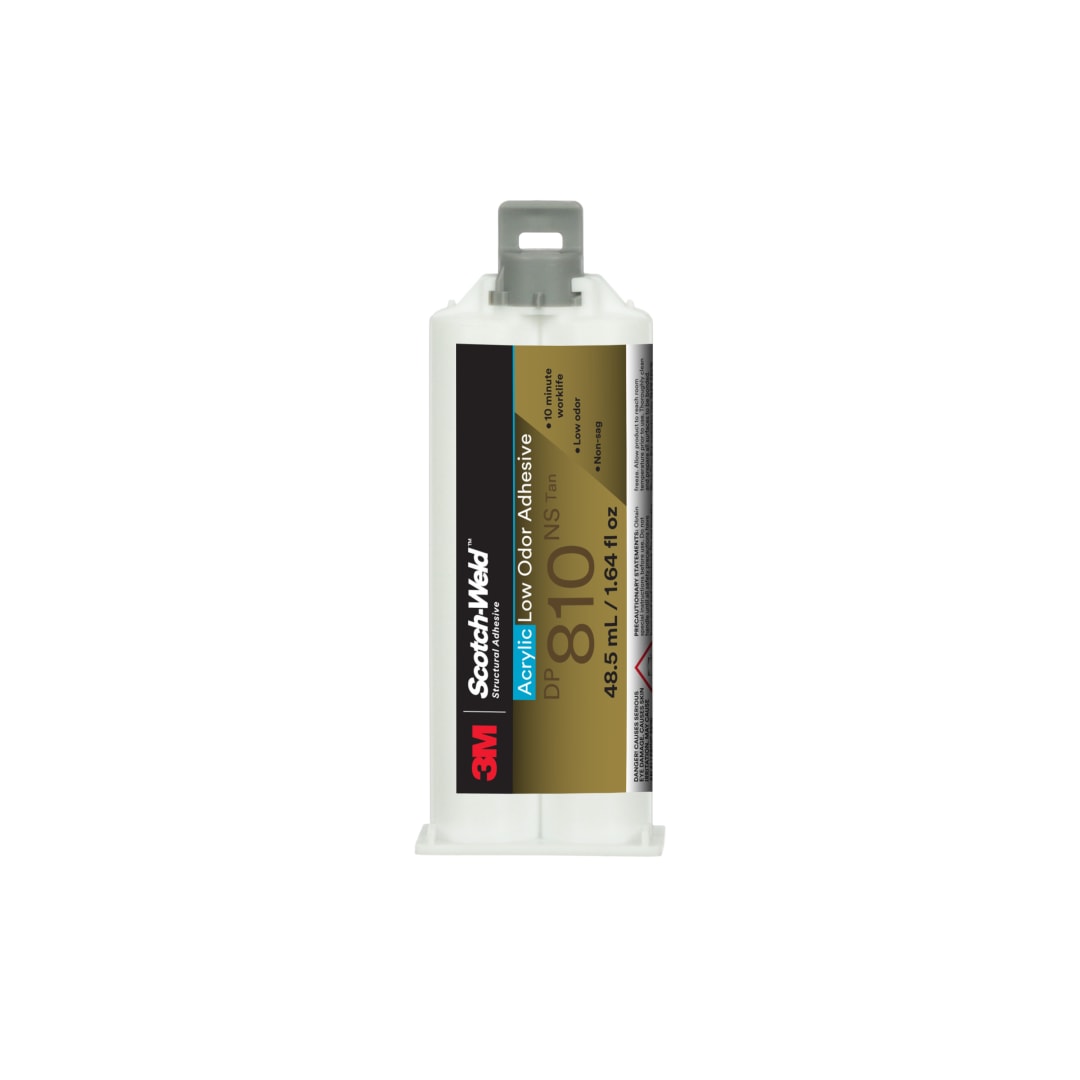 3M™ Scotch-Weld™ Low Odour Acrylic Adhesive DP810, Tan, 48.5 ml, Label1
