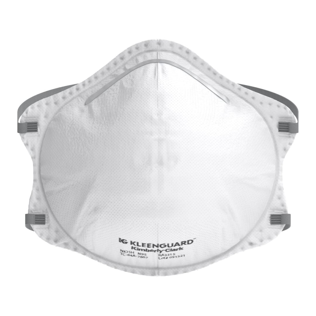 KleenGuard™ 3300 Series Particulate Respirator: Molded Cup Style, NIOSH-Approved, Regular Size