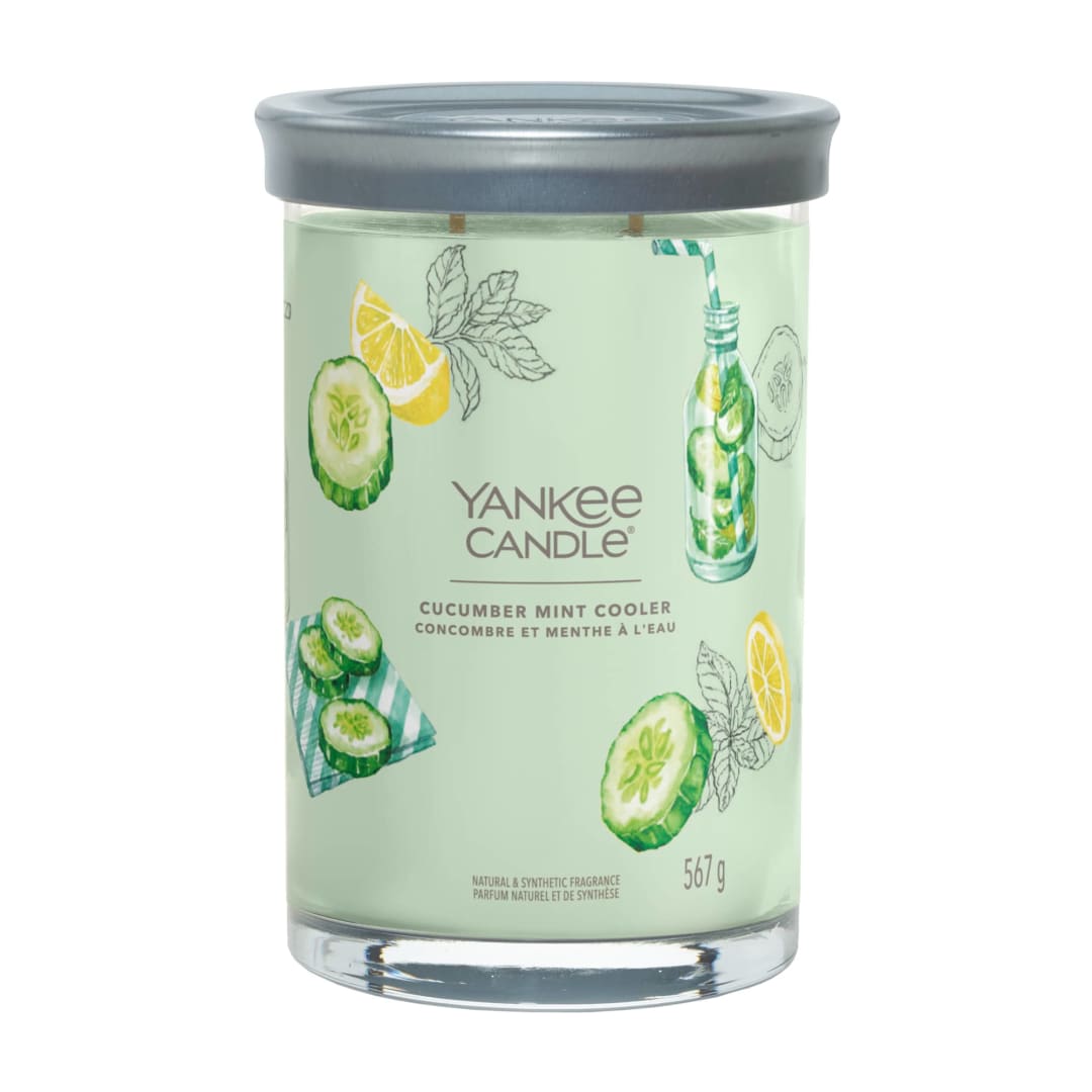 Yankee Candle® Signature Scented Candle | Cucumber Mint Cooler Large Tumbler Candle with Double Wicks | Soy Wax Blend Long Burning Candle