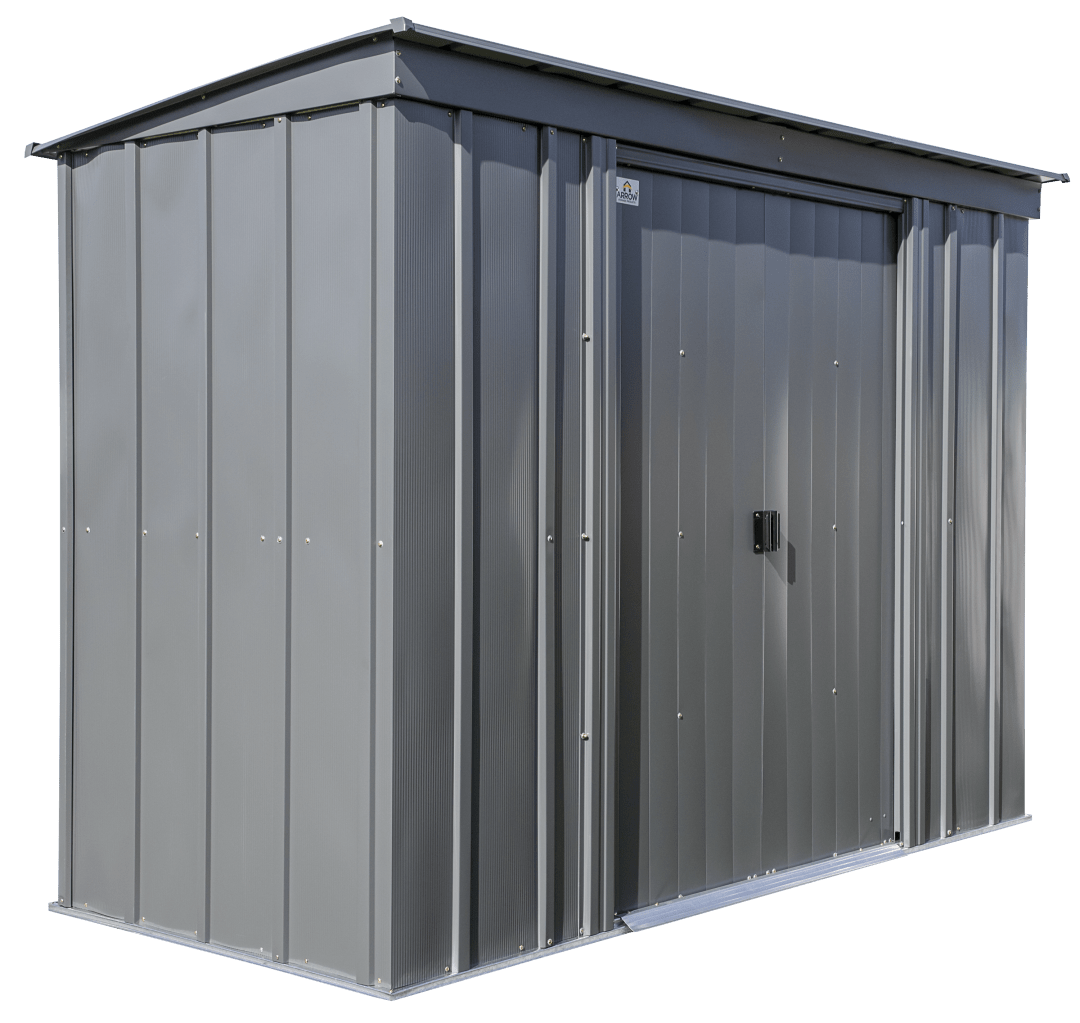 Arrow Classic 8 x 4 x 6 ft Charcoal Steel Storage Shed