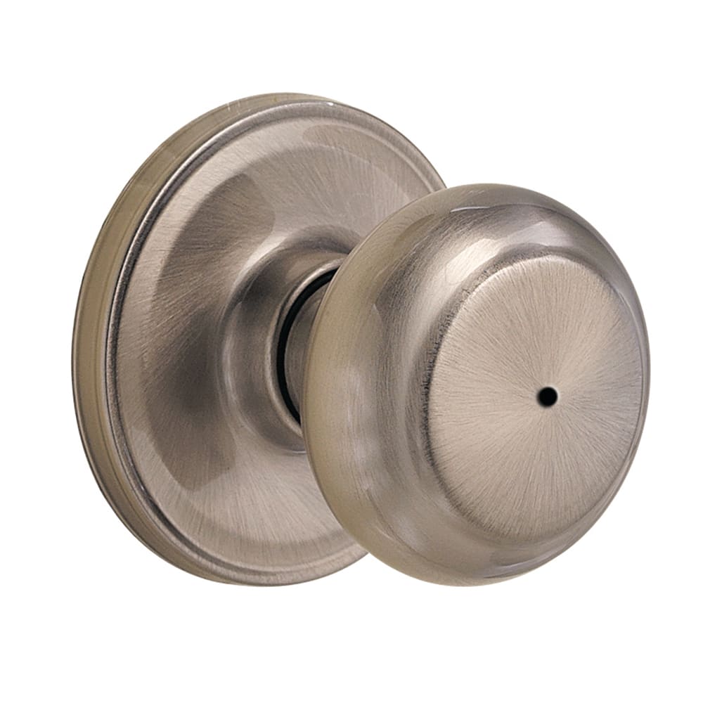 Troy Bed/Bath Knob in Satin Nickel