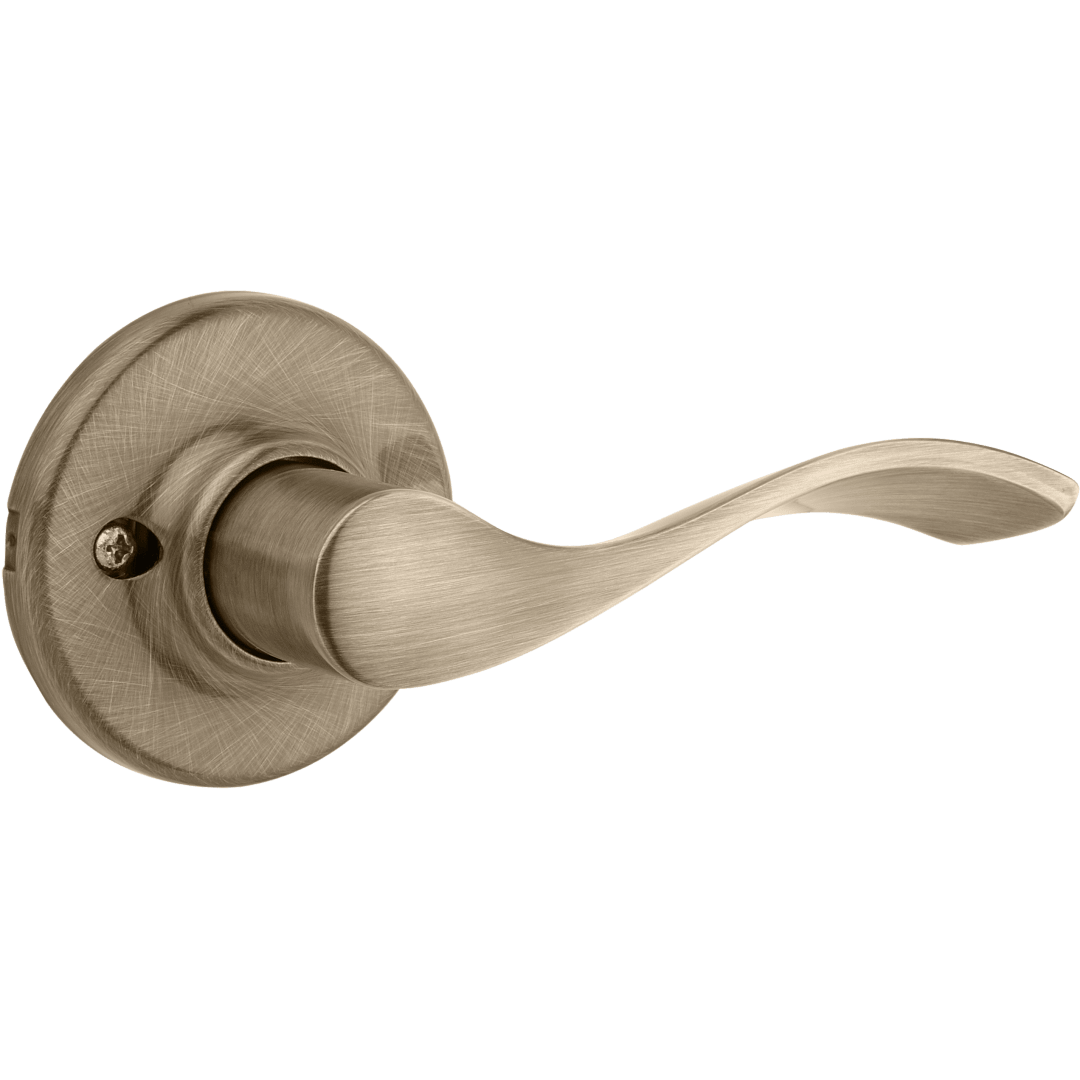 Balboa Half - Dummy Right Hand Wave Door Lever in Antique Brass