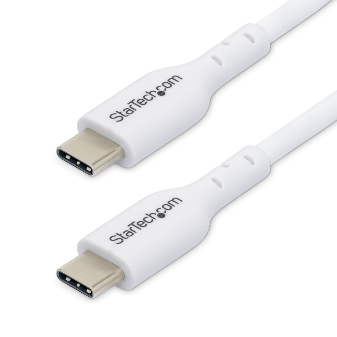 USB C Cable M M 2M USB 2 0 White 60W 2 Pack