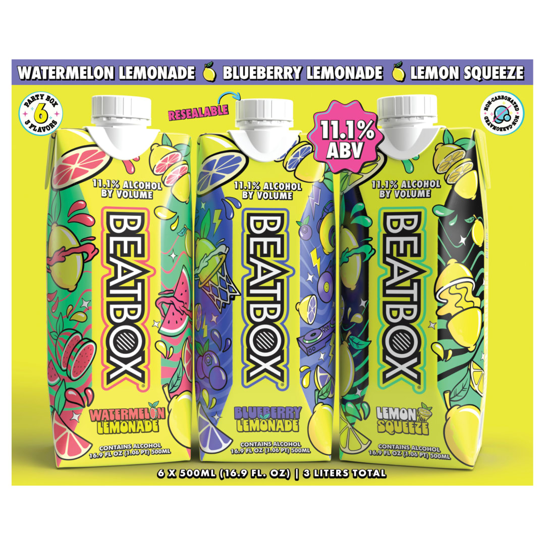 Beatbox Lemonade Variety Wine 11% 6/500ml (Lemon Squeeze, Blueberry Lemonade, Watermelon Lemonade)