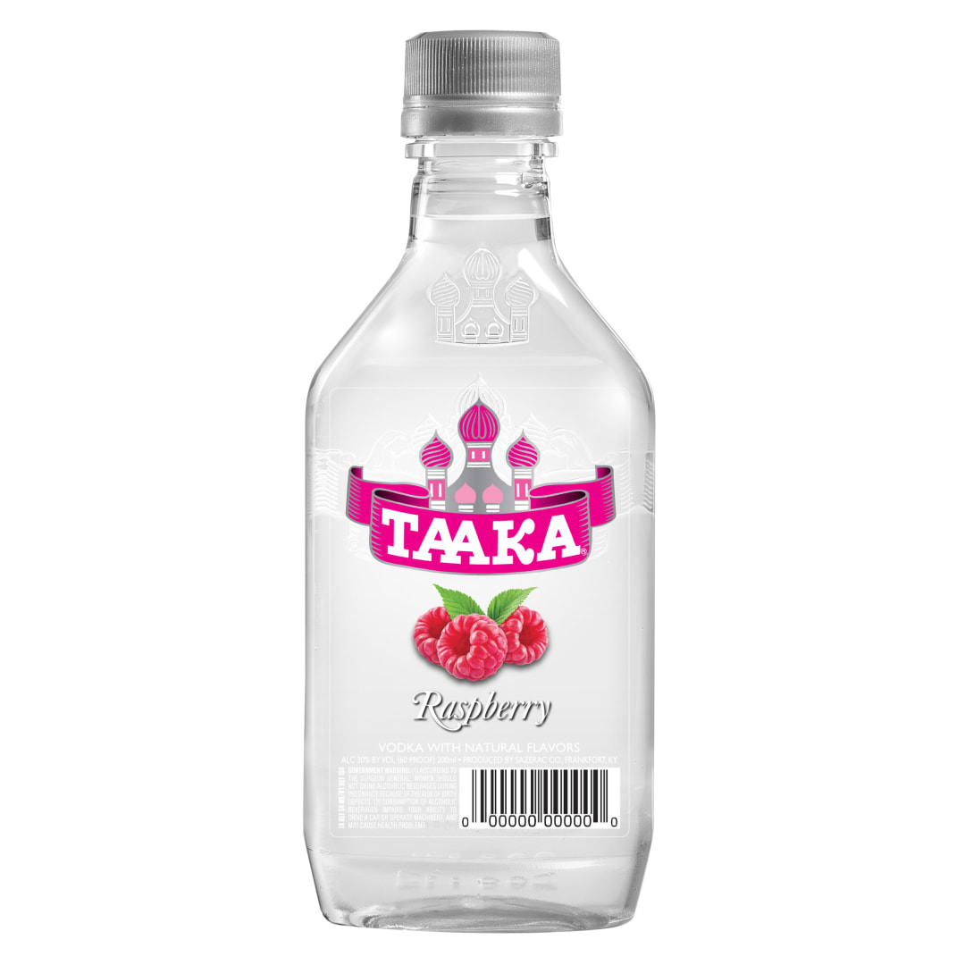 Taaka Raspberry Vodka 200ml Plastic Bottle 60 Proof