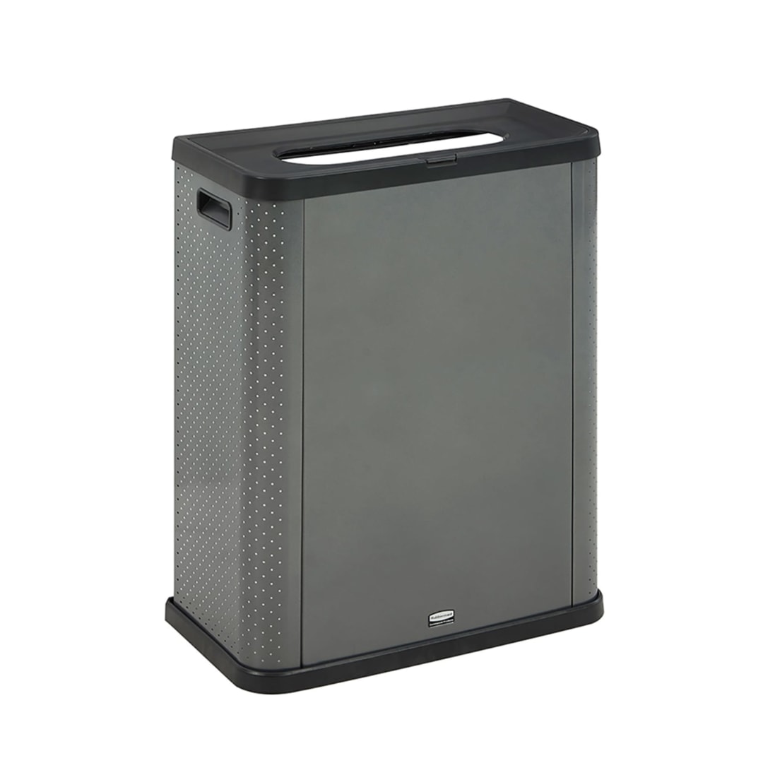 Rubbermaid Commercial Products Elevate™ Three-Sided Landfill Cover/Container 23 Gal, Pear Dark Gray