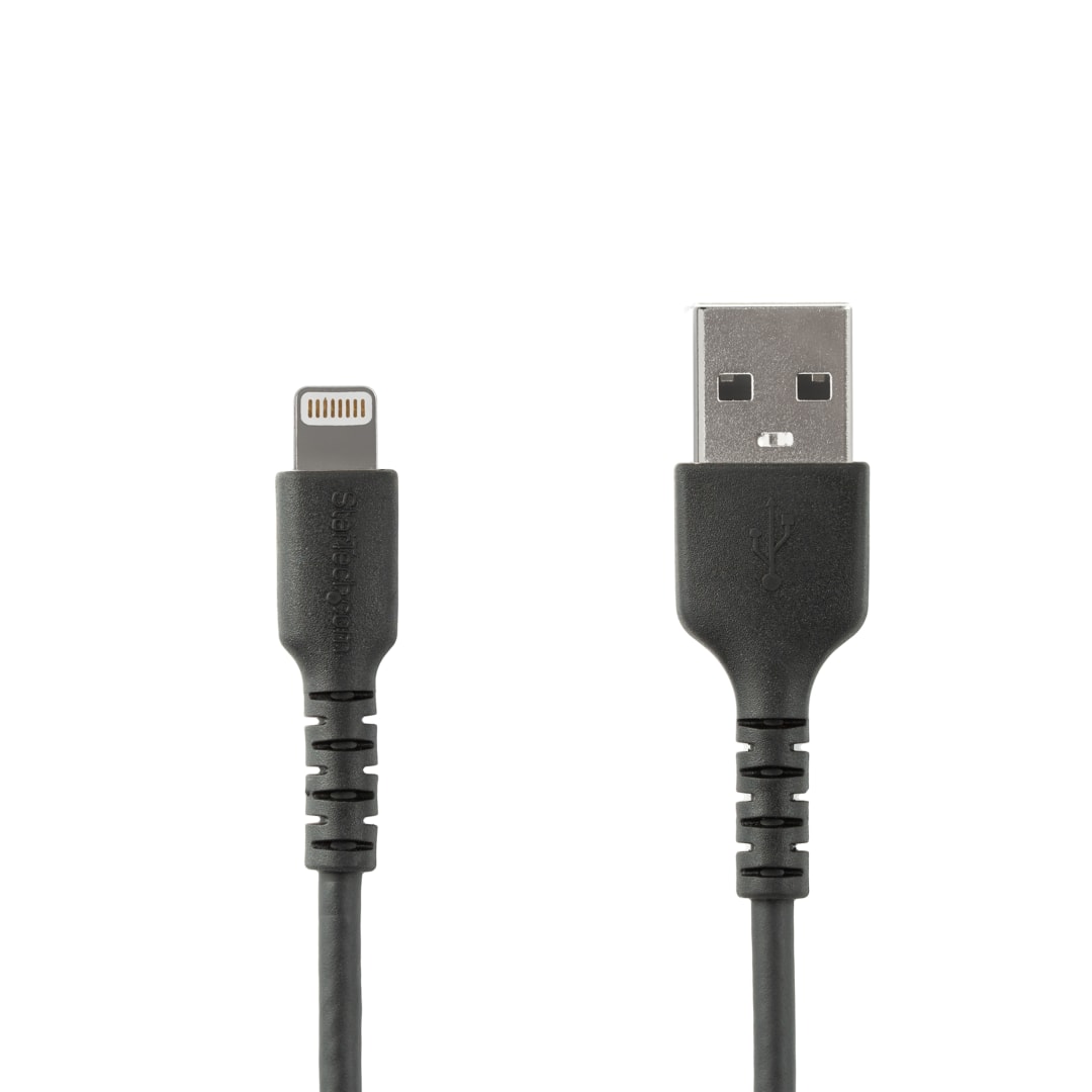 Rugged USB to Lightning Black Cable - 2m