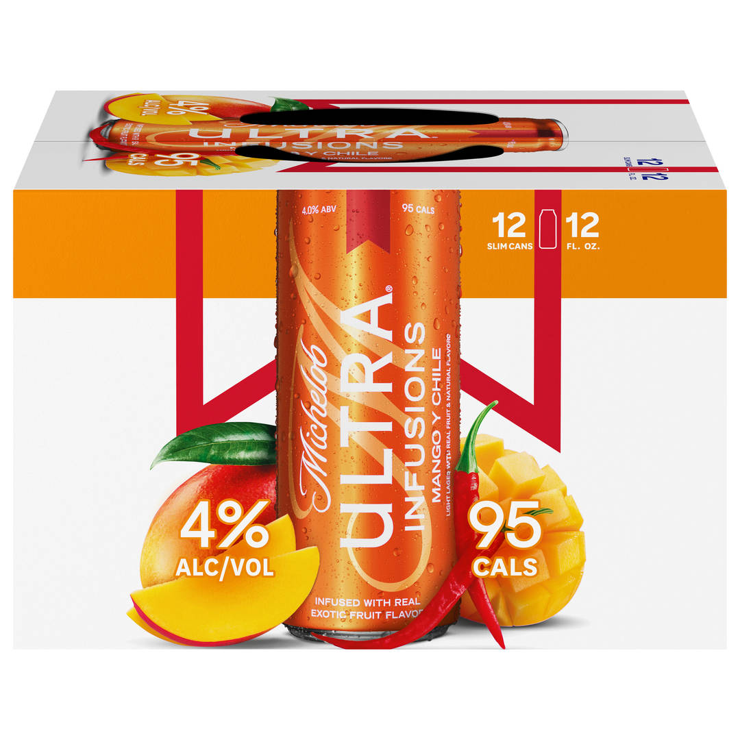 Michelob ULTRA Infusions Mango Y Chile Light Beer, 12 Pack Beer, 12 FL OZ Cans