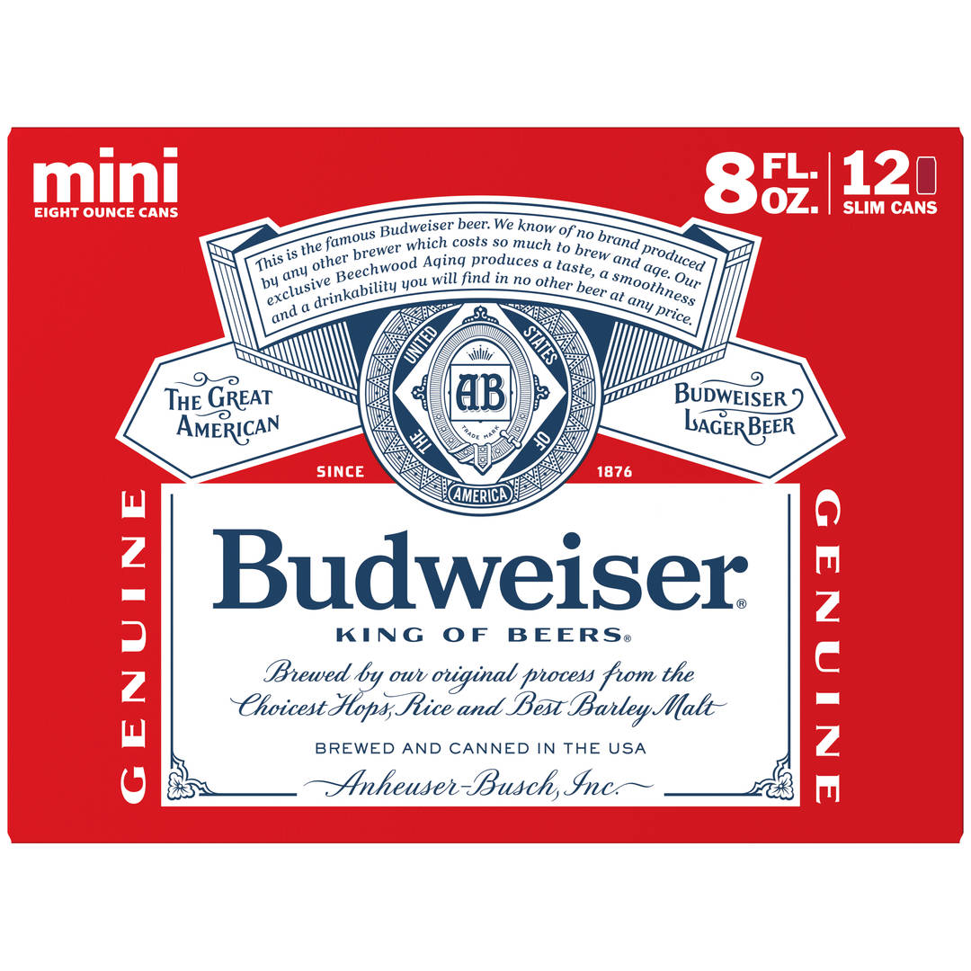 Budweiser® Beer, 12 Pack 8 fl. oz. Cans