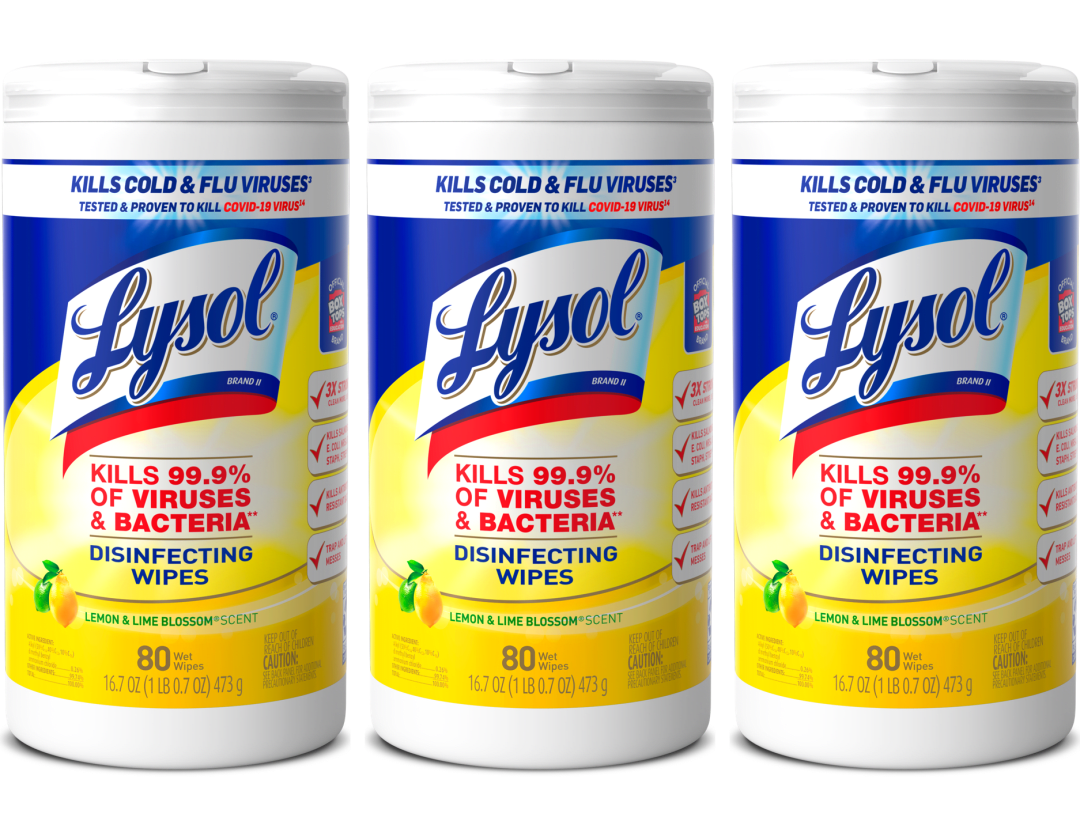 LYSOL® Disinfecting Wipes - Lemon & Lime Blossom® 2/(3x80) ct.