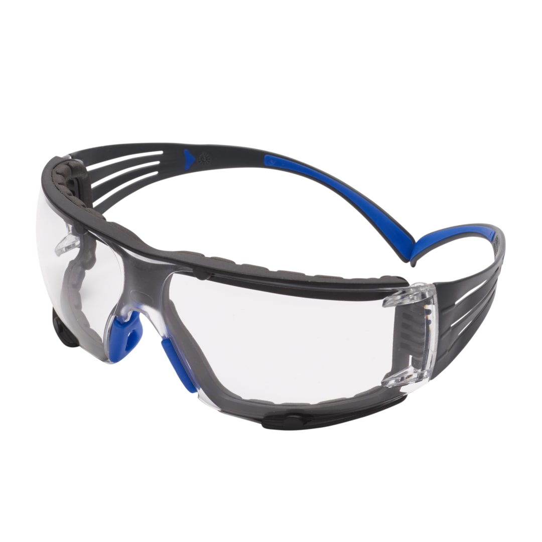 3M™ SecureFit™ 400 İş Güvenliği Gözlükleri, Mavi/Gri çerçeve, Köpük, Scotchgard™ Buğu Önleyici / Çizilmeye Dayanıklı Kaplama (K ve N), Şeffaf Lens, SF401SGAF-BLU-F-EU,