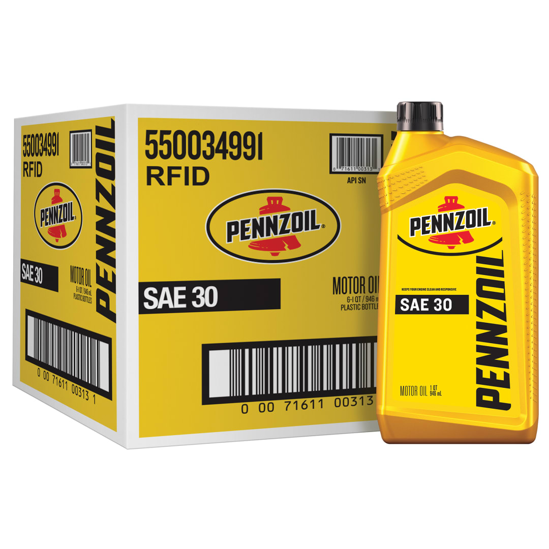 Pennzoil SAE 30 Motor Oil, 1 Quart (6 Pack)