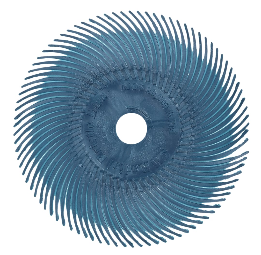 Scotch-Brite™ Radiálna štetinová kefa typ C RB-ZB, modrý, 75 mm x 9,5 mm, P 400