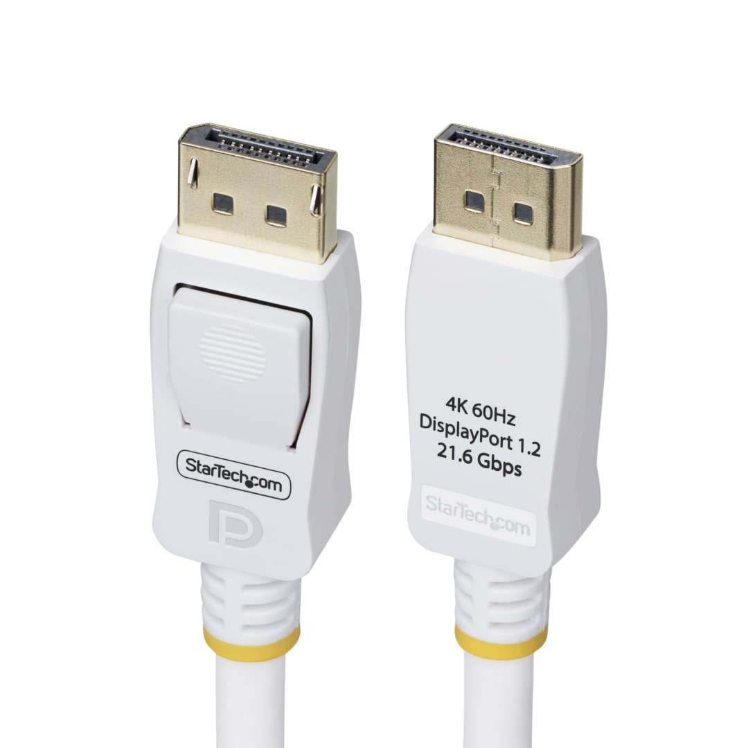 10ft Displayport 1 2 Certified Cable White