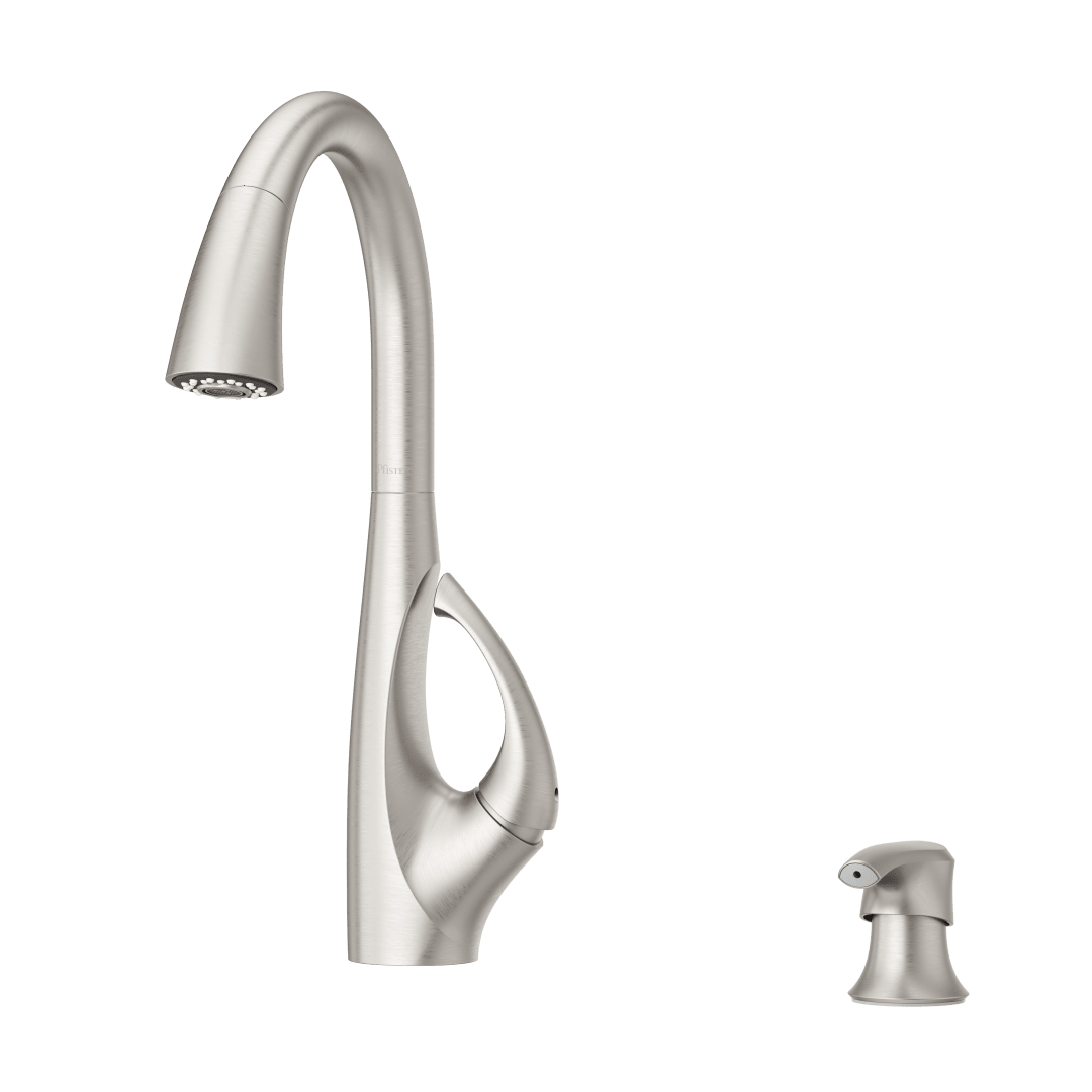 Jovi 1-Handle Pull-Down Kitchen Faucet with Soap Dispenser in Spot Defense Stainless Steel
