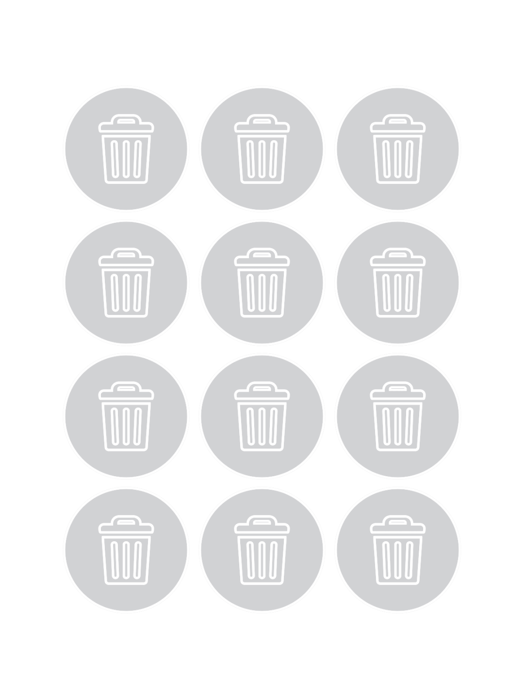 SPECTRUM (12 Pack) - Label - Waste - Clear-White