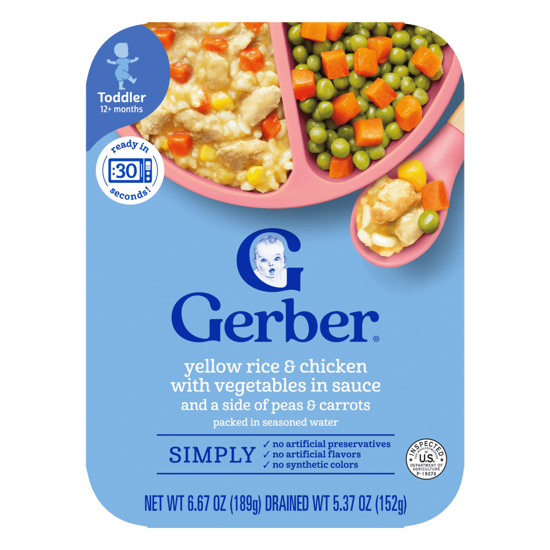 Gerber Toddler Food, Yellow Rice & Chicken, Mealtime for Toddler