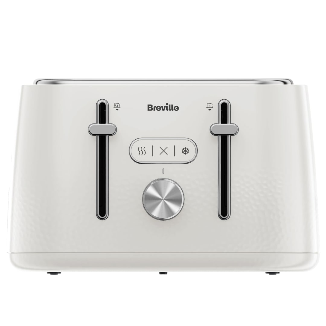 MASS TEXTURED PLASTIC 4S TOASTER WHITE