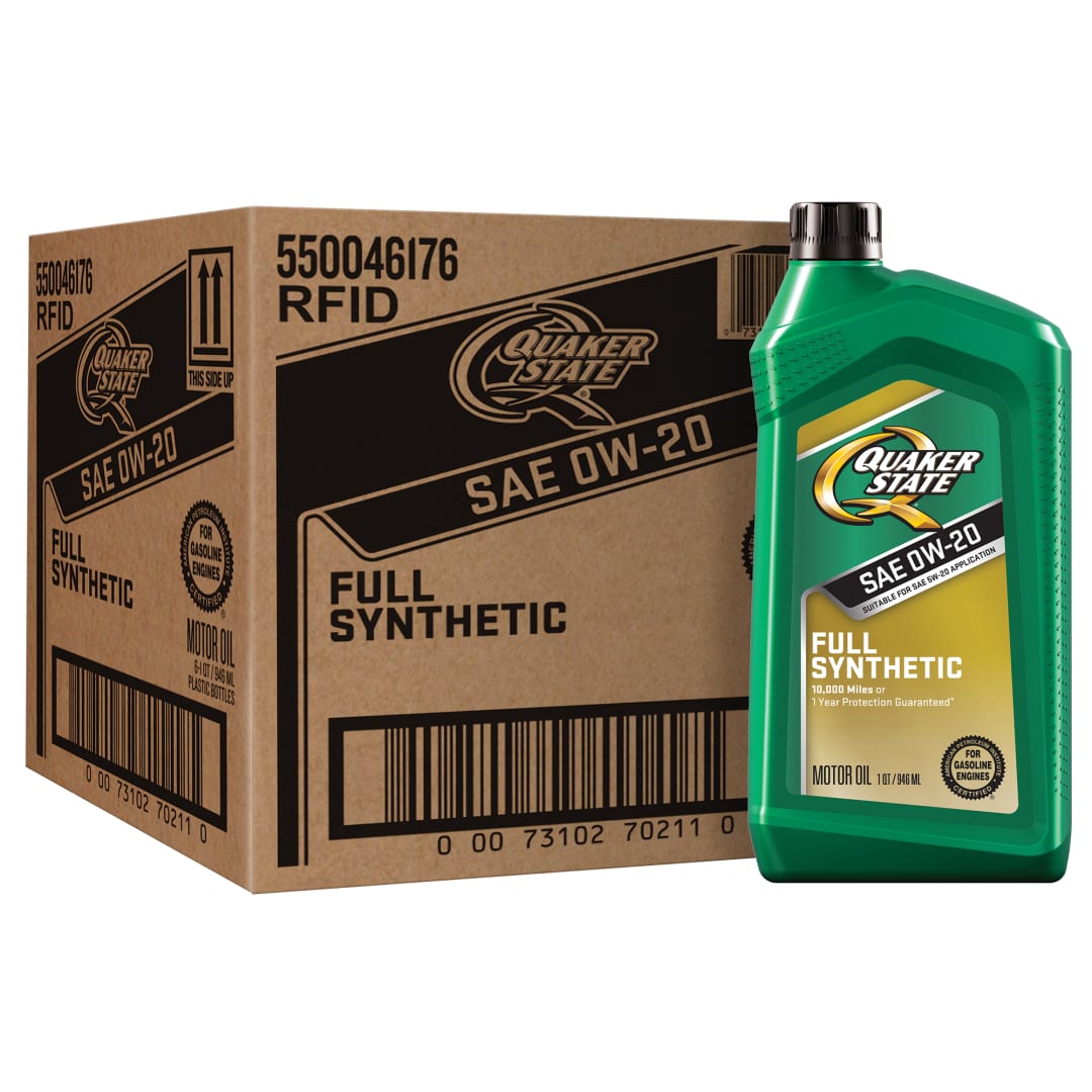 Quaker State Full Synthetic 0W-20 Motor Oil, 1 Quart (6 Pack)