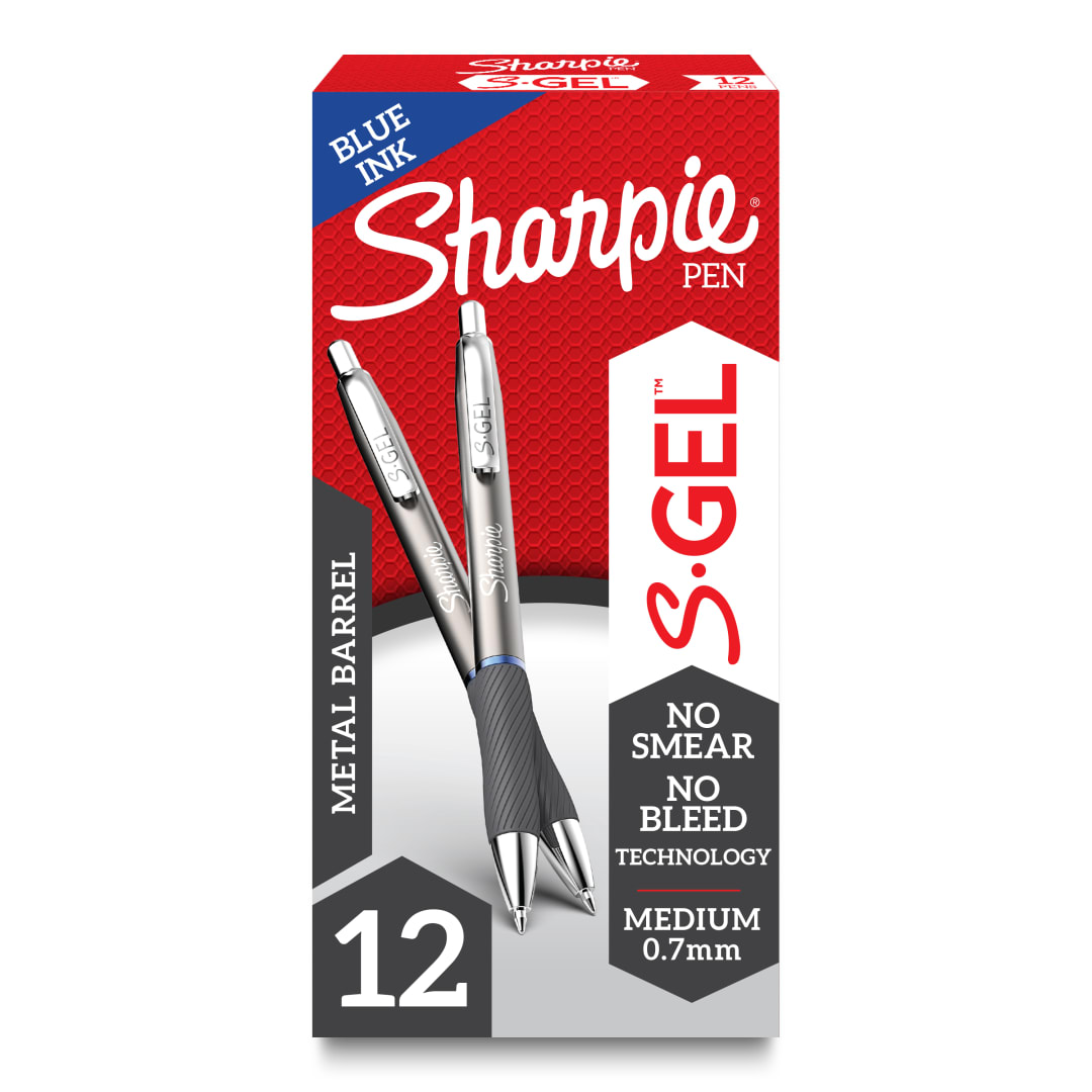 SHARPIE GEL GNMTL 0.7MM 12OS BLUE BIL