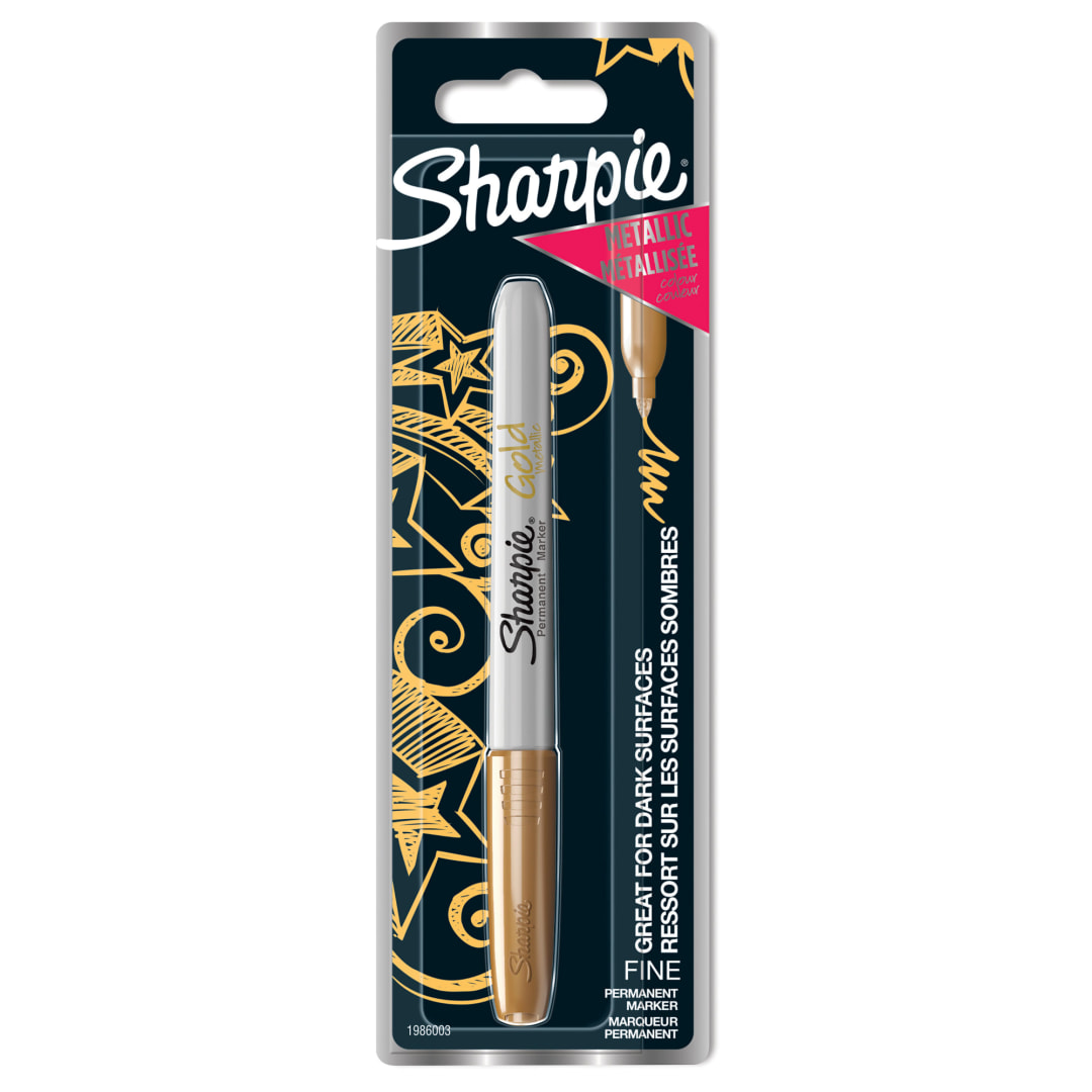 Sharpie® Metallic Permanent Markers | Fine Point | Gold | 1 Count