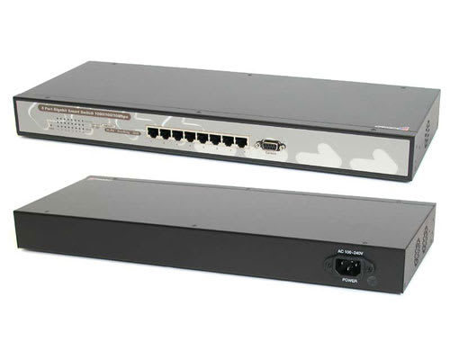 8 Port 10/100/1000 Gigabit Ethernet Backbone Switch