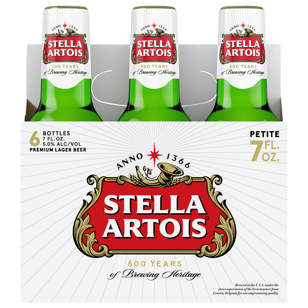 Stella Artois Premium Lager Beer 6 - 7 fl oz Bottles