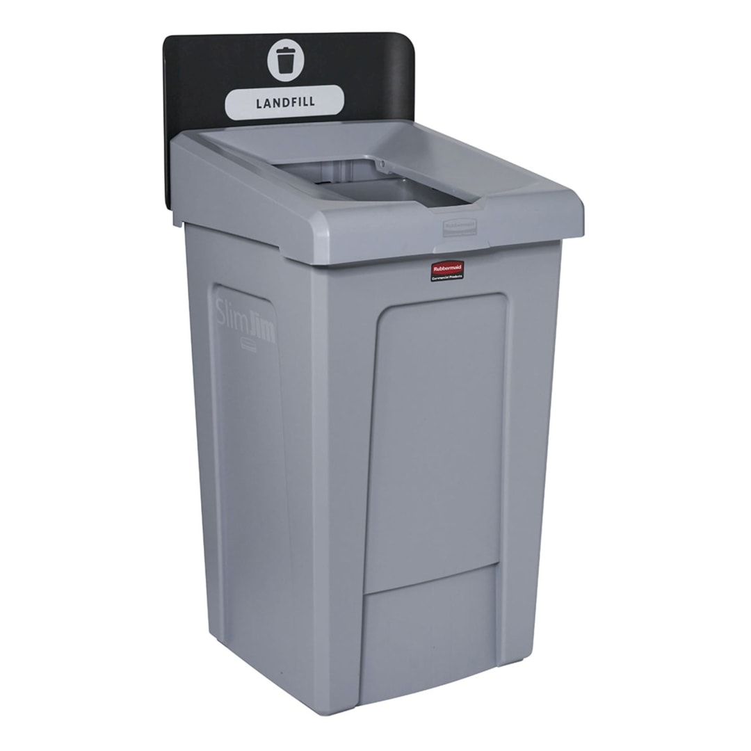 Rubbermaid Commercial Products SLIM JIM 33 GAL Black Billboard