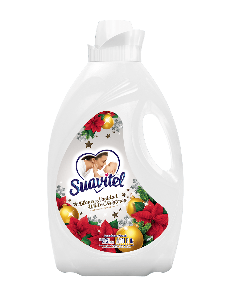 Suavitel Limited Edition Blanca Navidad Fabric Softener, HE Compatible Laundry Softener, Fabric Conditioner, Holiday Scent, 101.4 fl oz Bottle