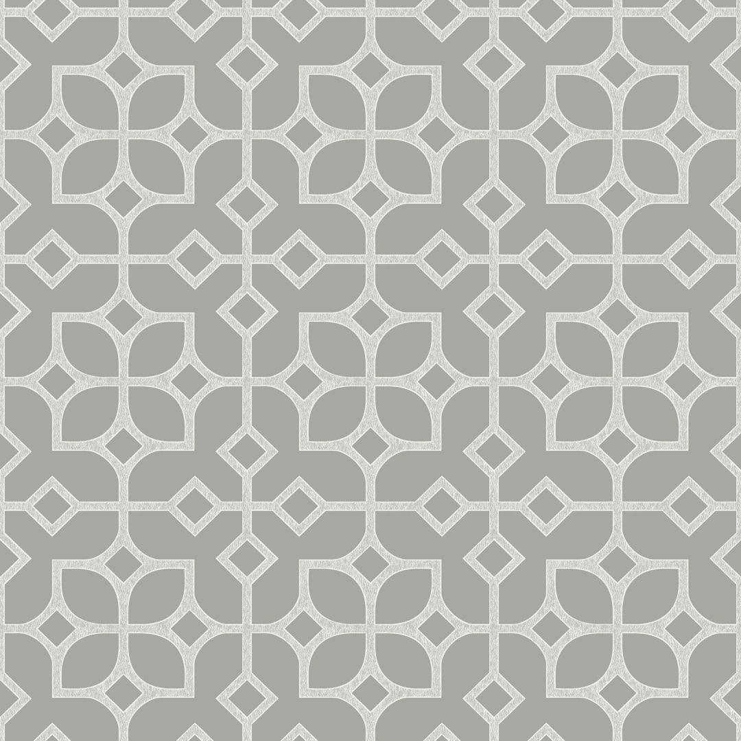 Maze Light Grey Tile Wallpaper