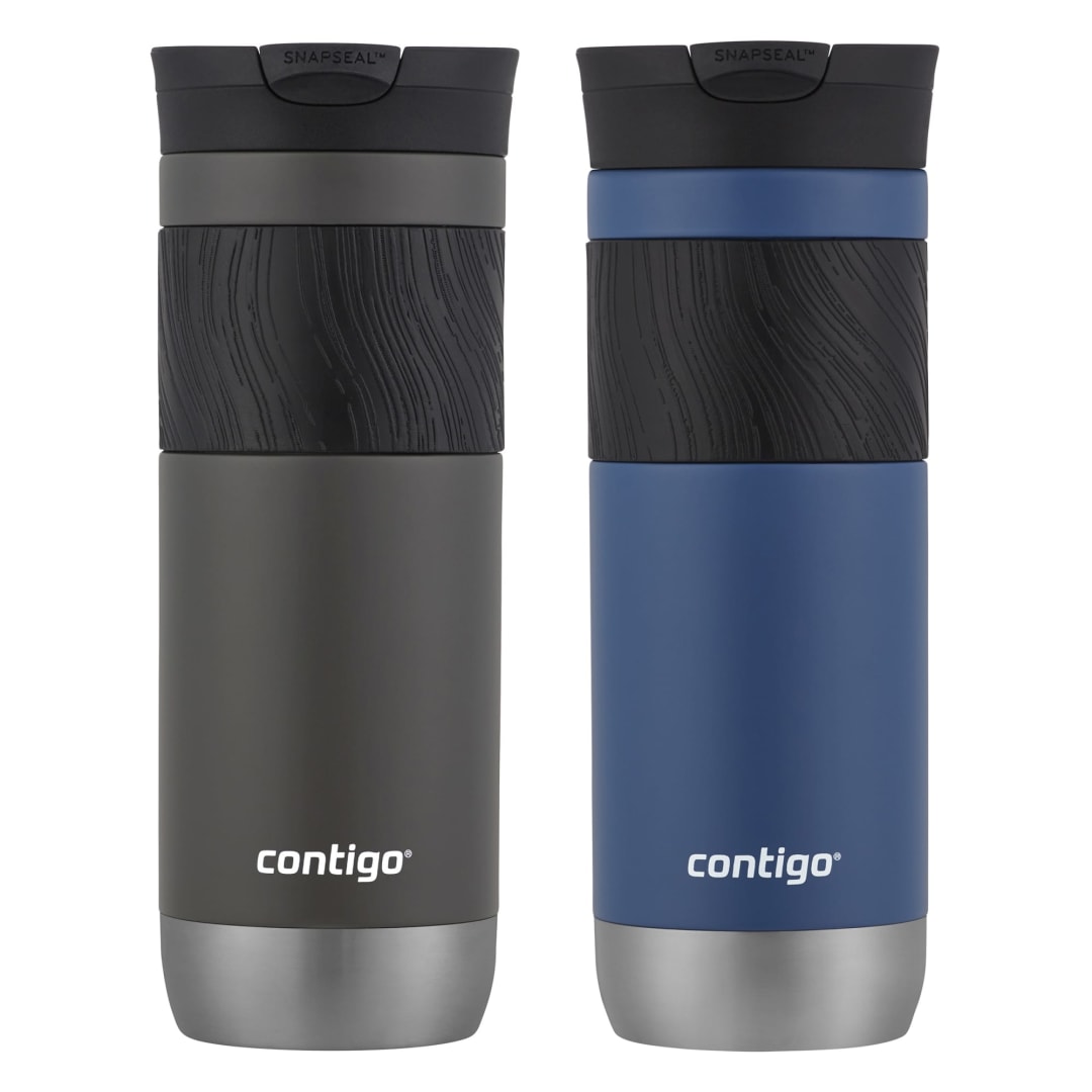 Contigo® Byron 2.0 Stainless Steel Travel Mug with SNAPSEAL™ Lid and Grip, 20oz., 2 Pack