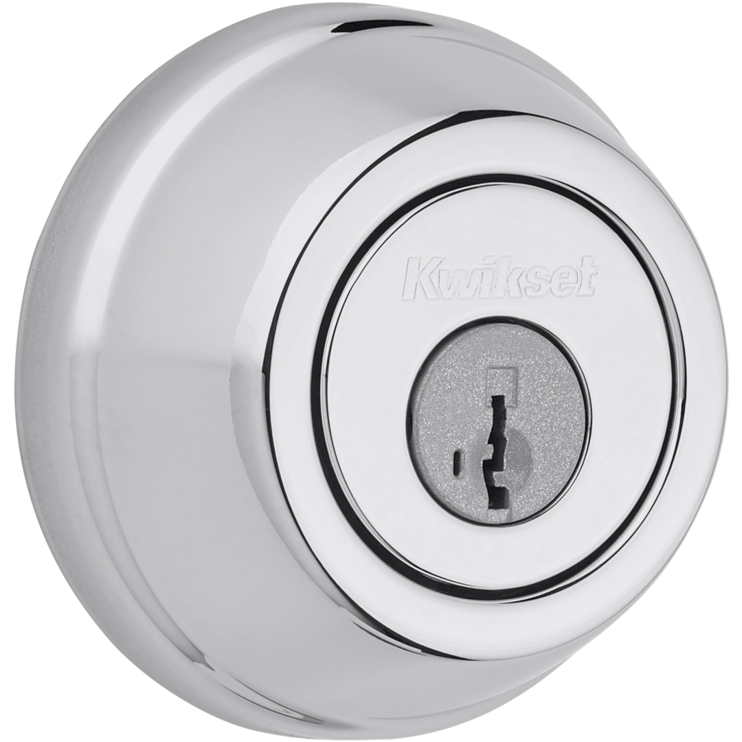 780 Deadbolt Series Single Cylinder Deadbolt in Polished Chrome featuring SmartKey Security