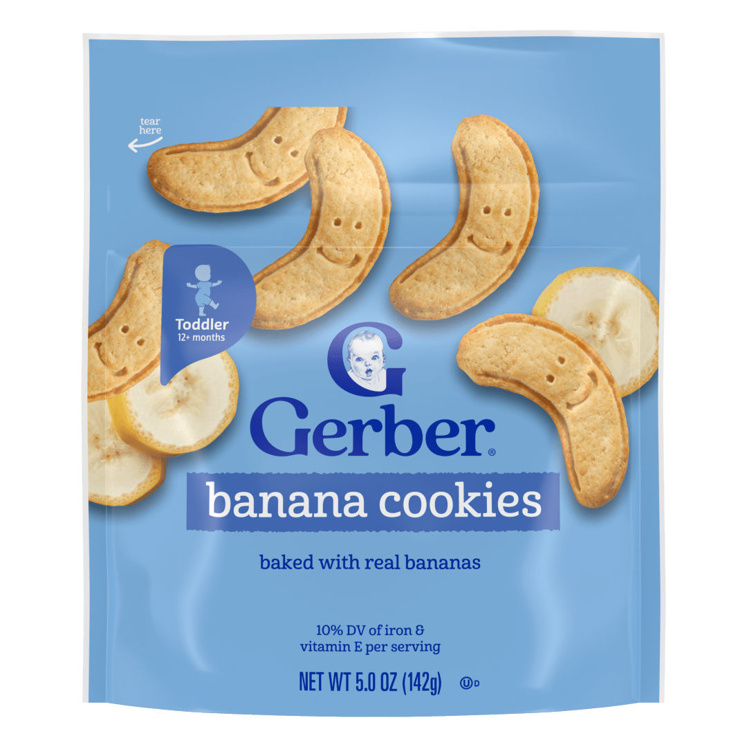 Gerber Toddler Snacks, Banana Cookies, Toddler Cookies, Finger Foods, Snacks for Toddlers