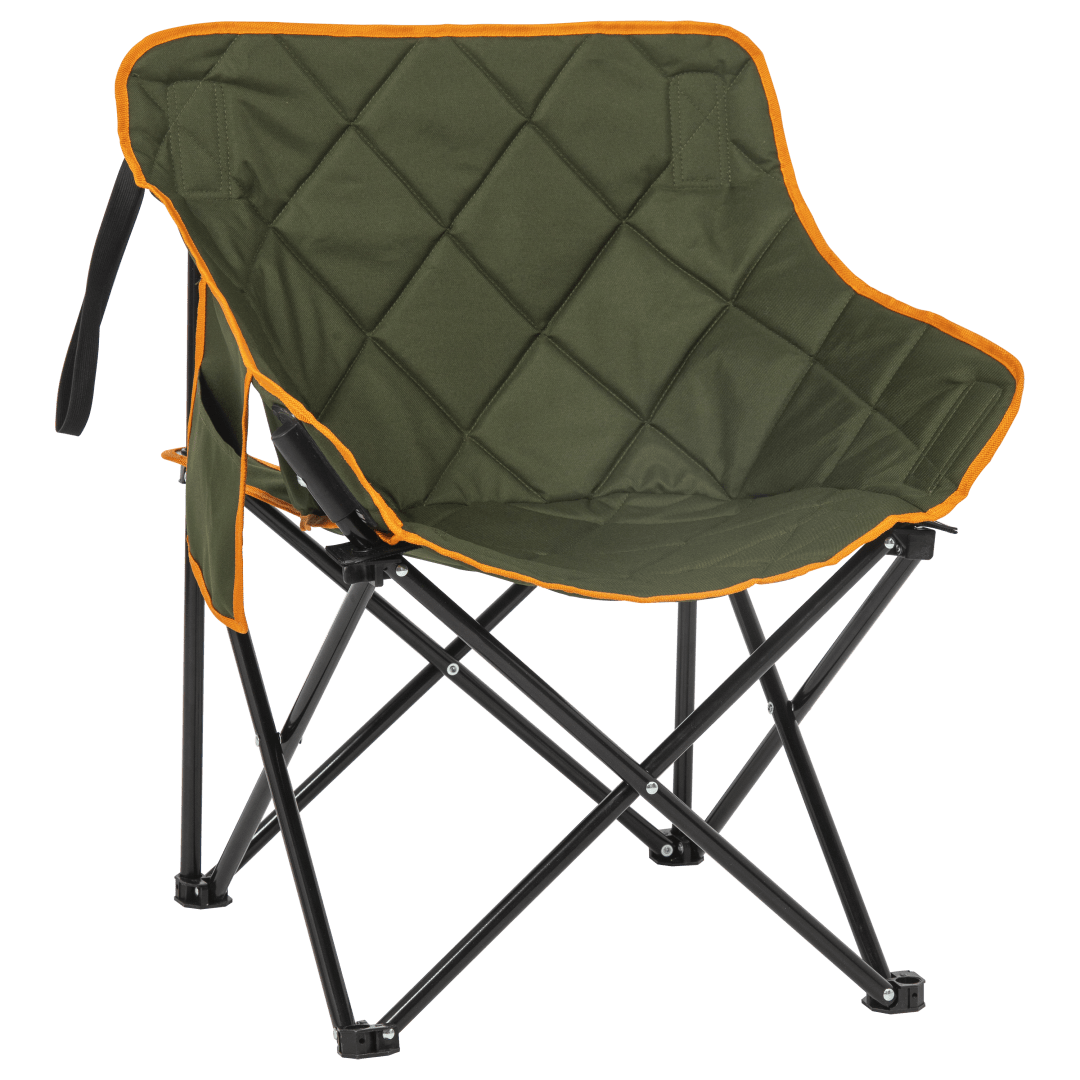 2 x 2 x 2 ft Green Quilted Moon Chair