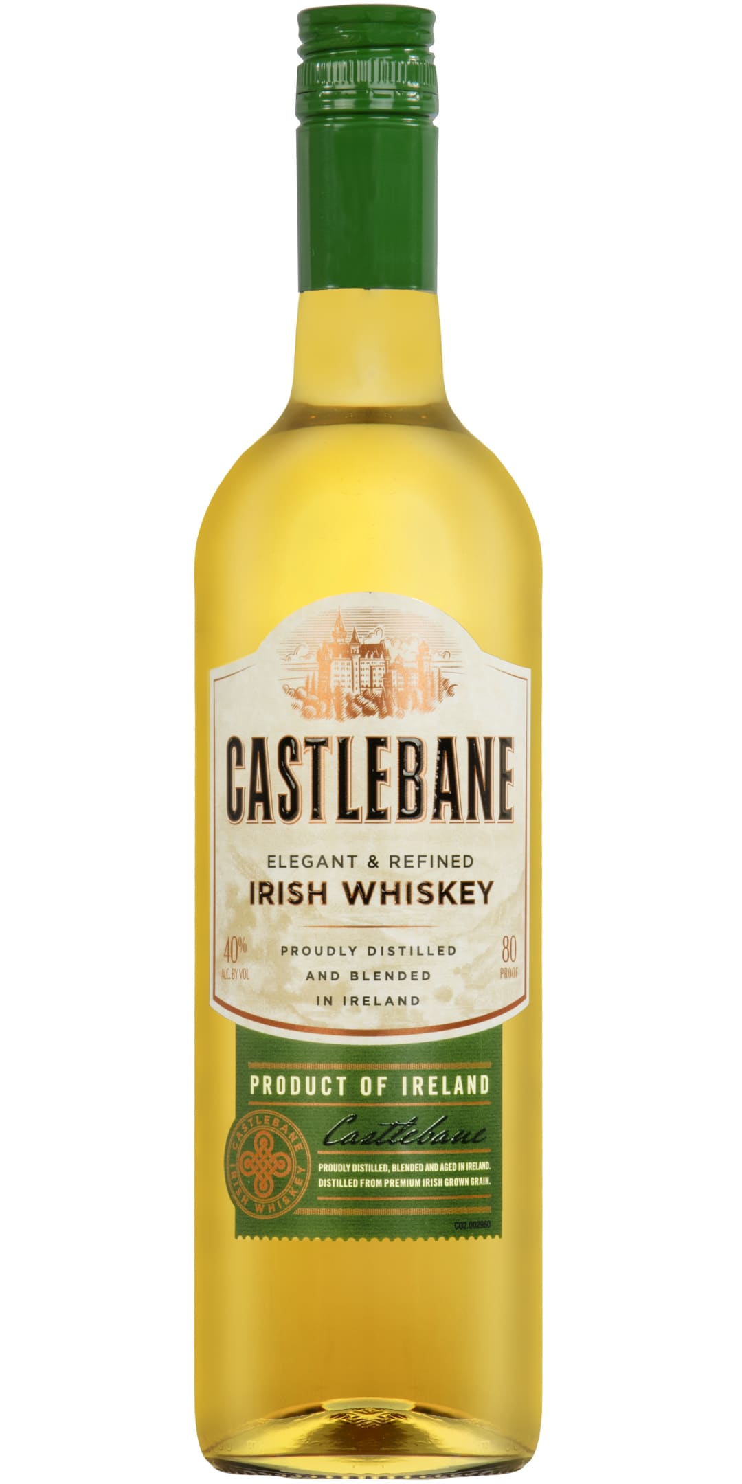 Castlebane Irish Whiskey 750ml 80 Proof