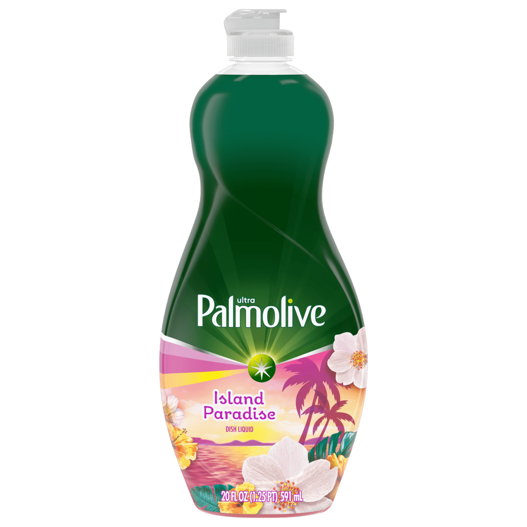 Palmolive Ultra Strength Liquid Dish Soap, Improved Formula, Tough on Grease, Odor-Fighting Technology, Island Paradise Scent, 20 fl oz