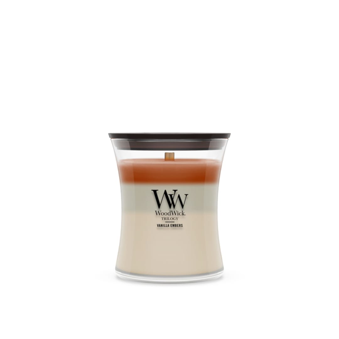 WoodWick Vanilla Embers Medium Hourglass Trilogy Candle