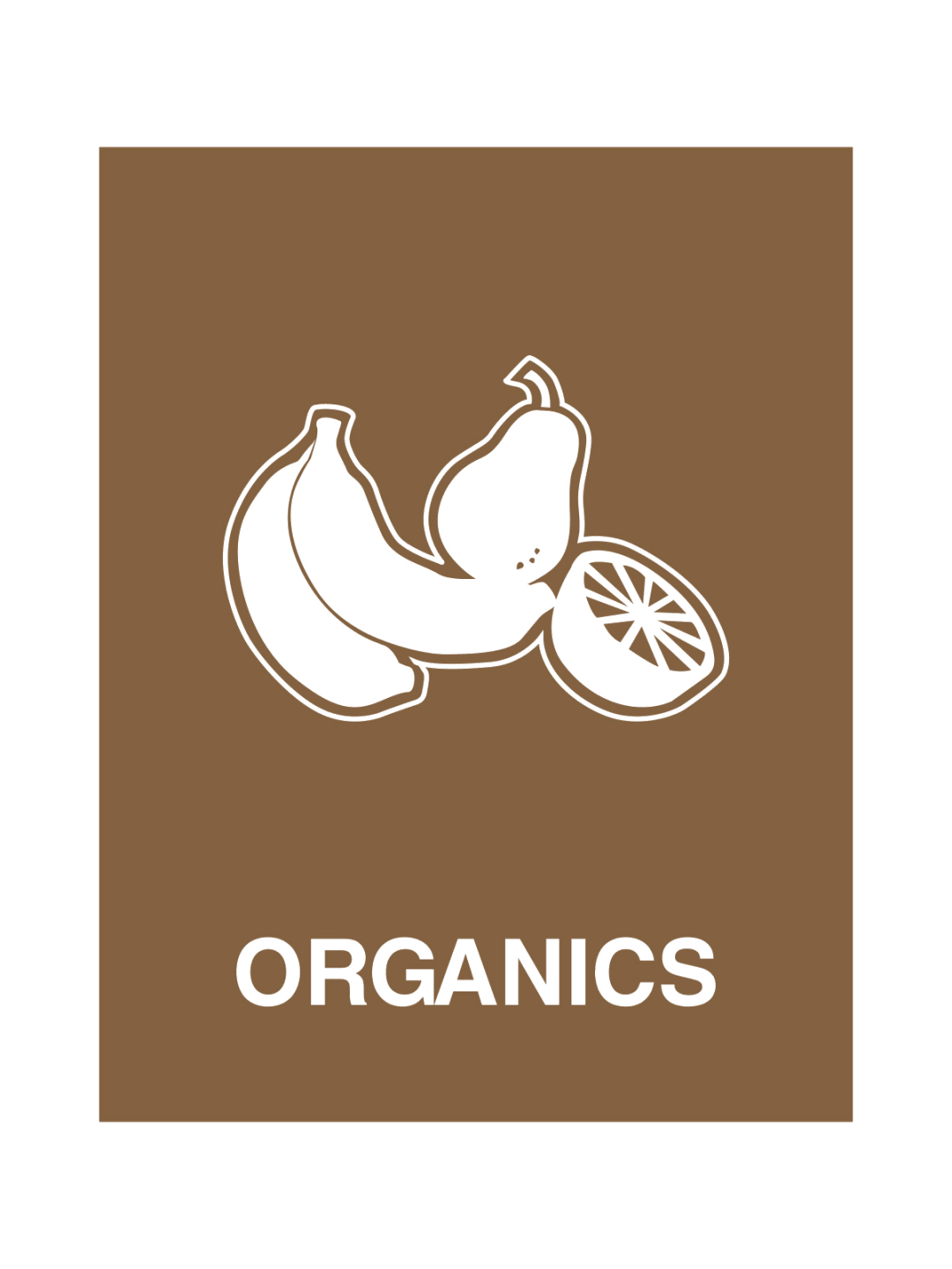 WASTE WATCHER - Sign - Organics - Brown