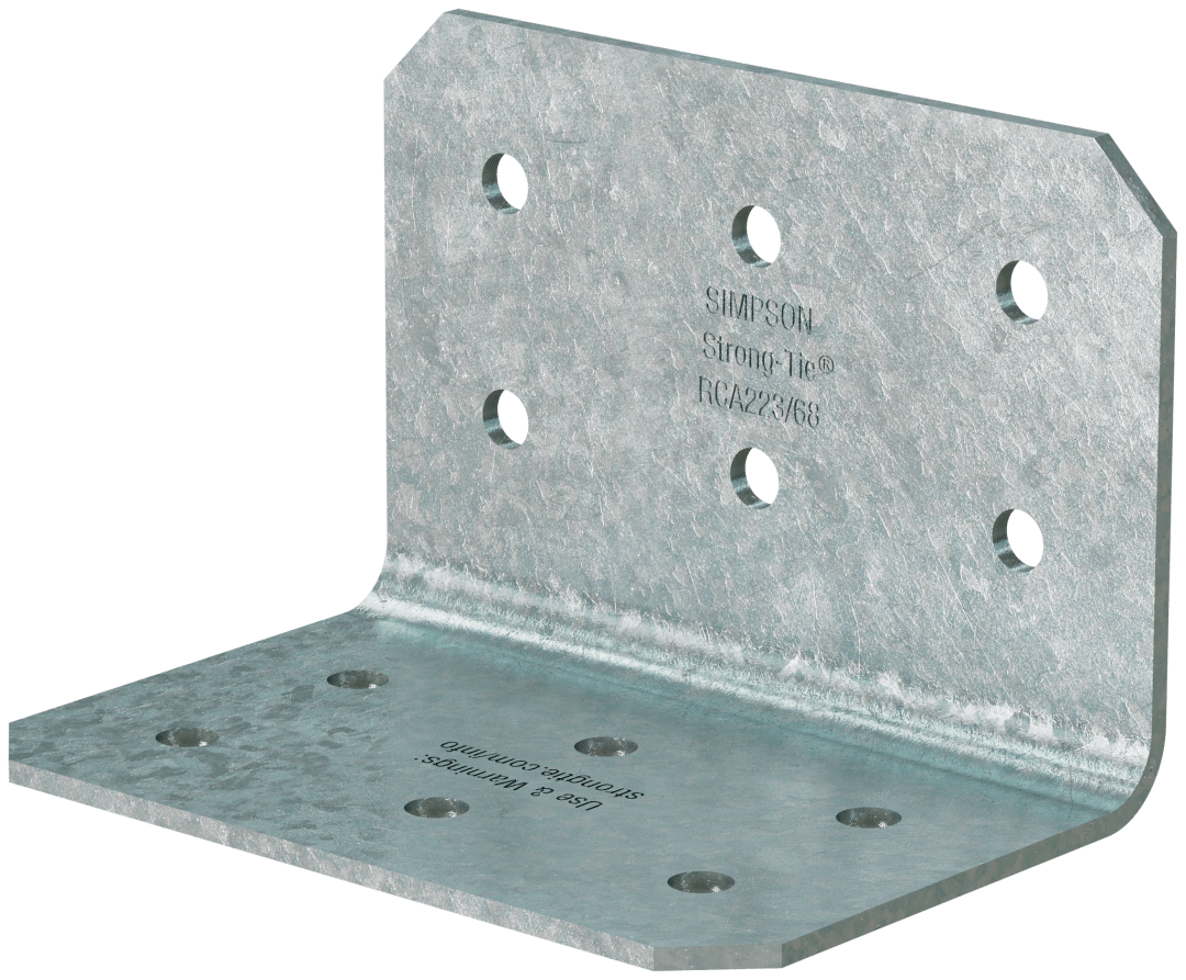 Simpson Strong-Tie RCA223/68-R125 RCA 2 in. x 2 in. x 3 in. 14-Gauge Galvanized Rigid Connector Angle (125-Qty)