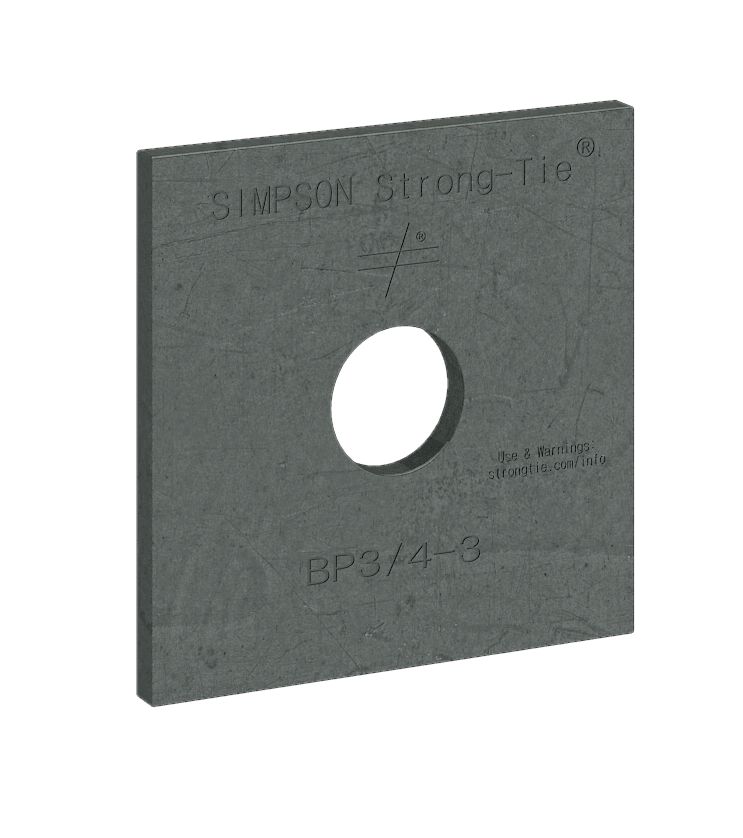Simpson Strong-Tie BP 3/4-3 BP 3 in. x 3 in. Bearing Plate with 3/4 in. Bolt Dia. (Pack of 50)